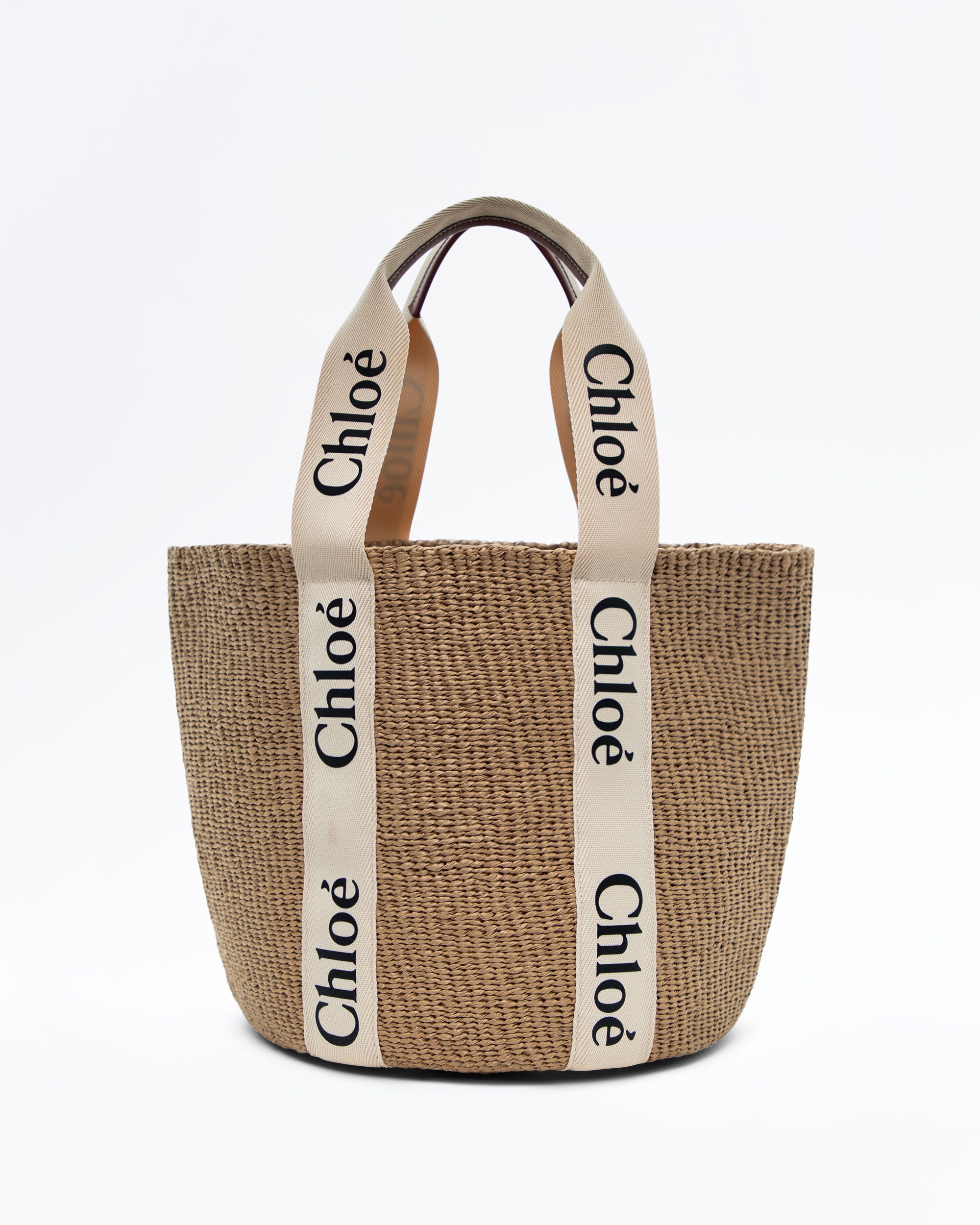 Chloe Raffia Large Woody Basket Tote | Vivrelle