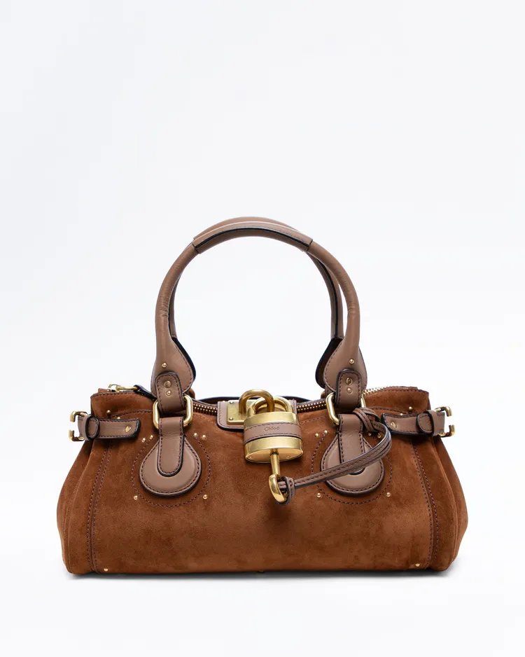 Suede Paddington Shoulder Bag
