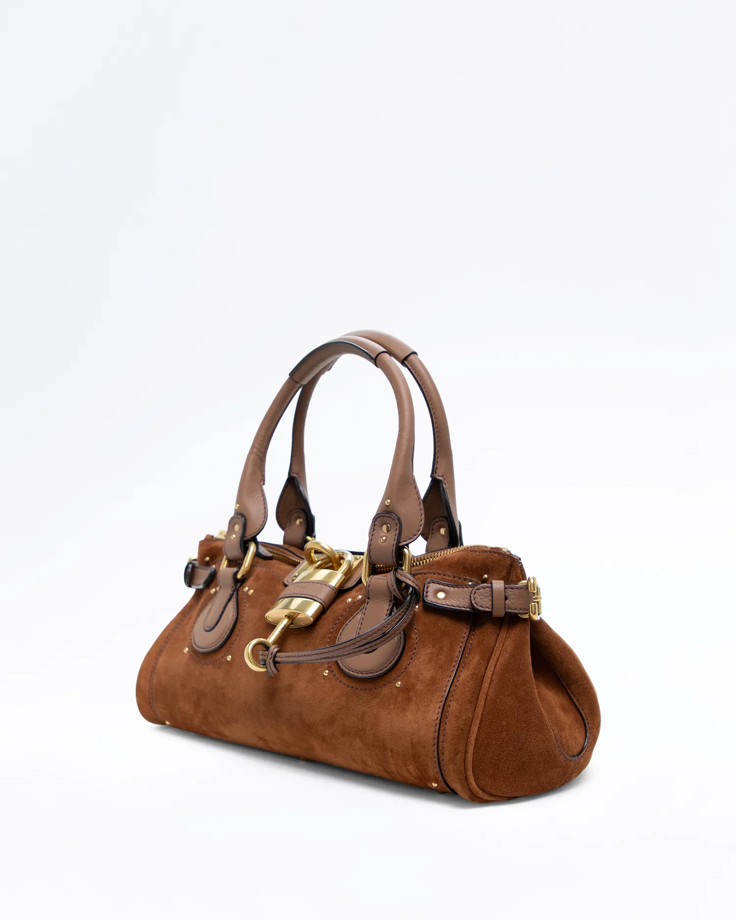 Suede Paddington Shoulder Bag