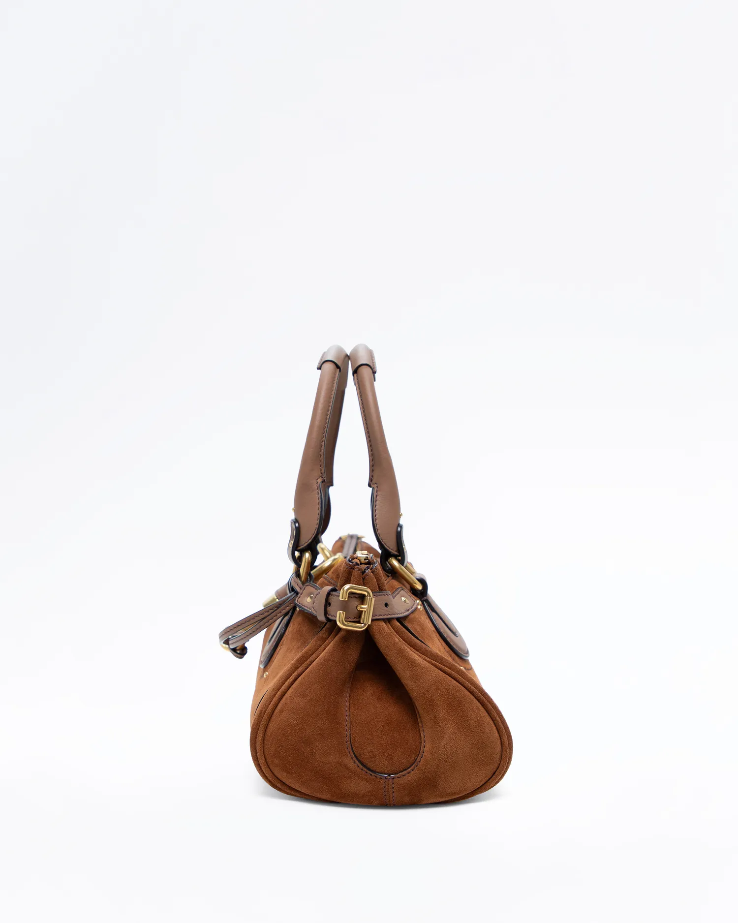 Suede Paddington Shoulder Bag