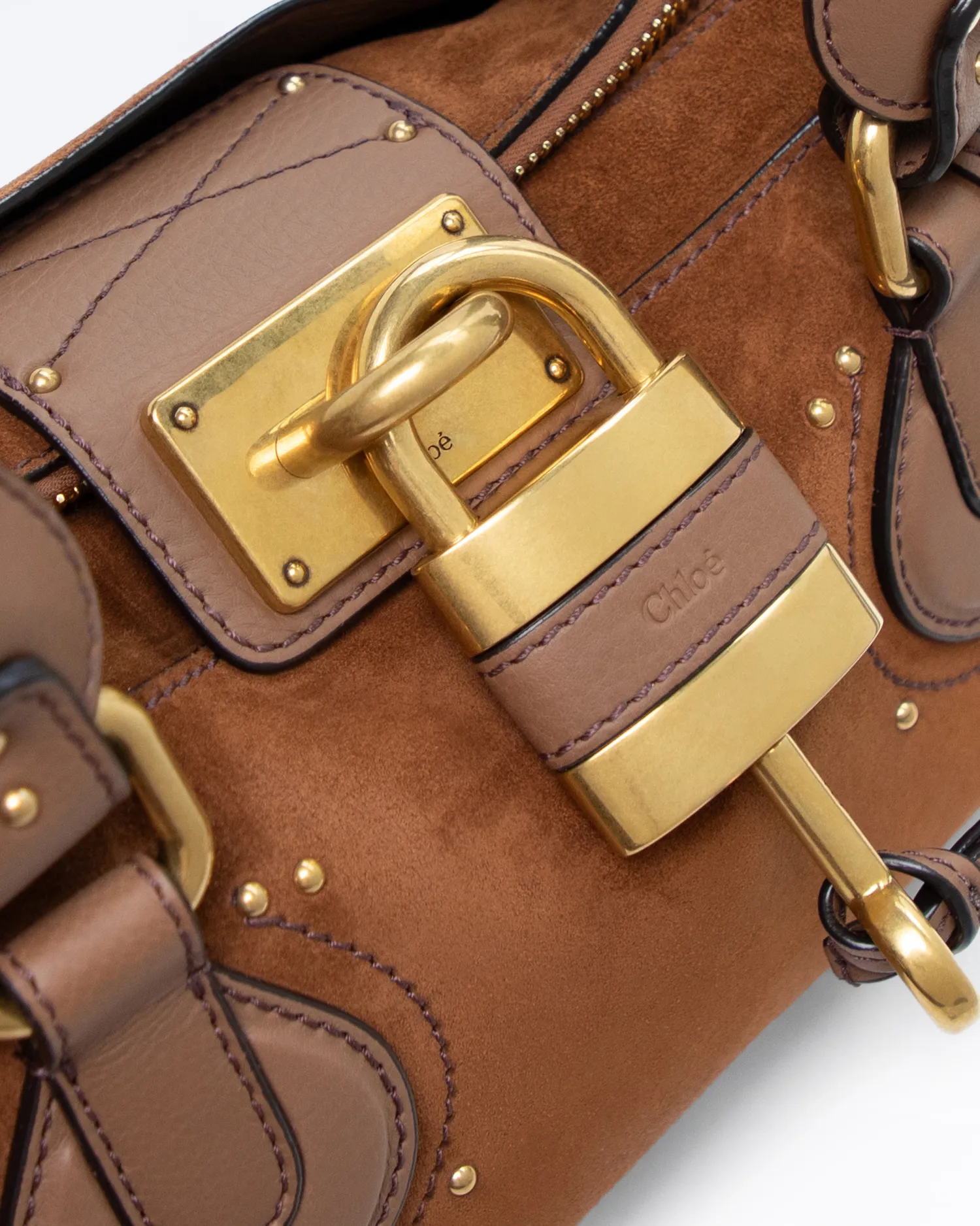 Suede Paddington Shoulder Bag