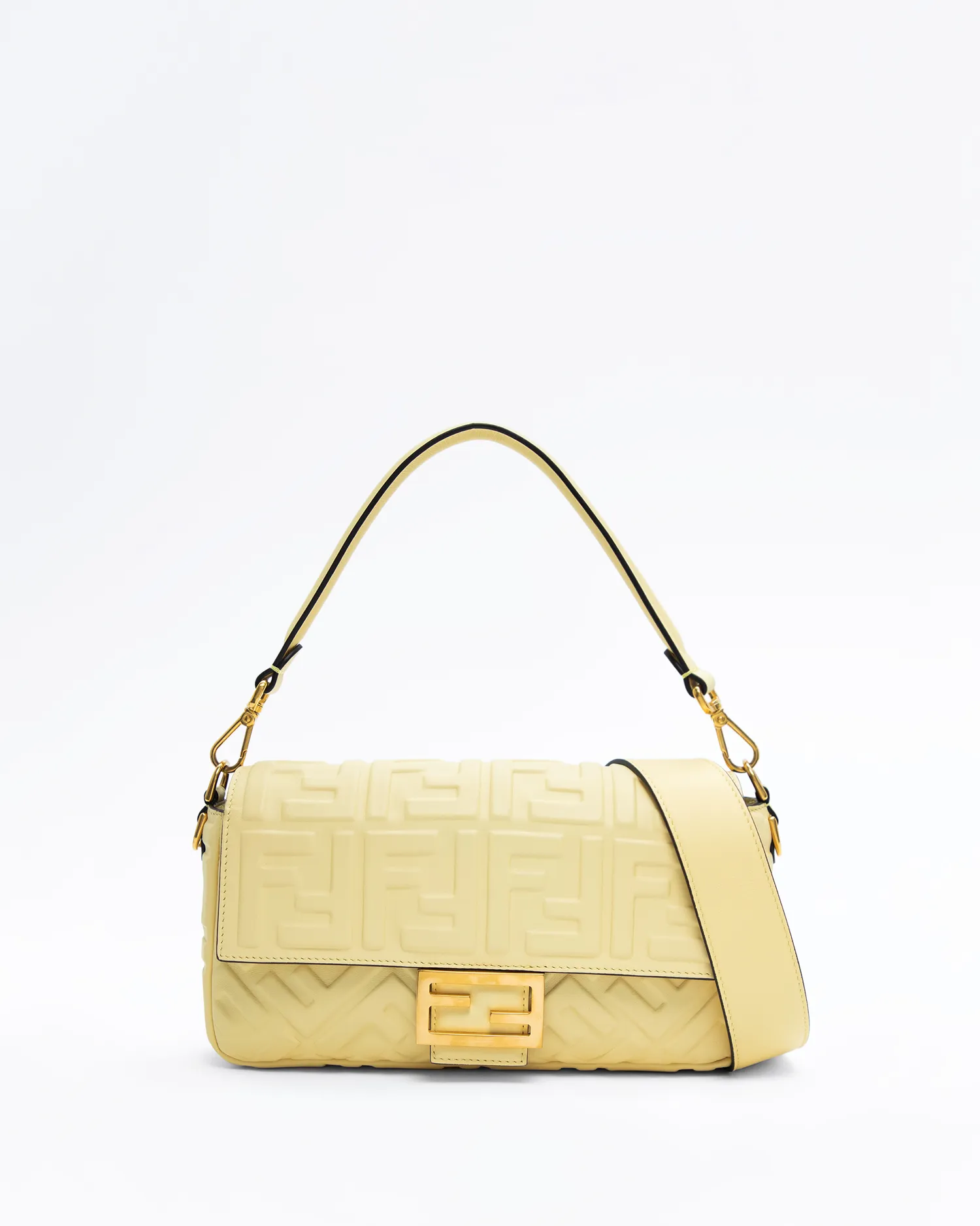 Embossed FF Medium Baguette Bag