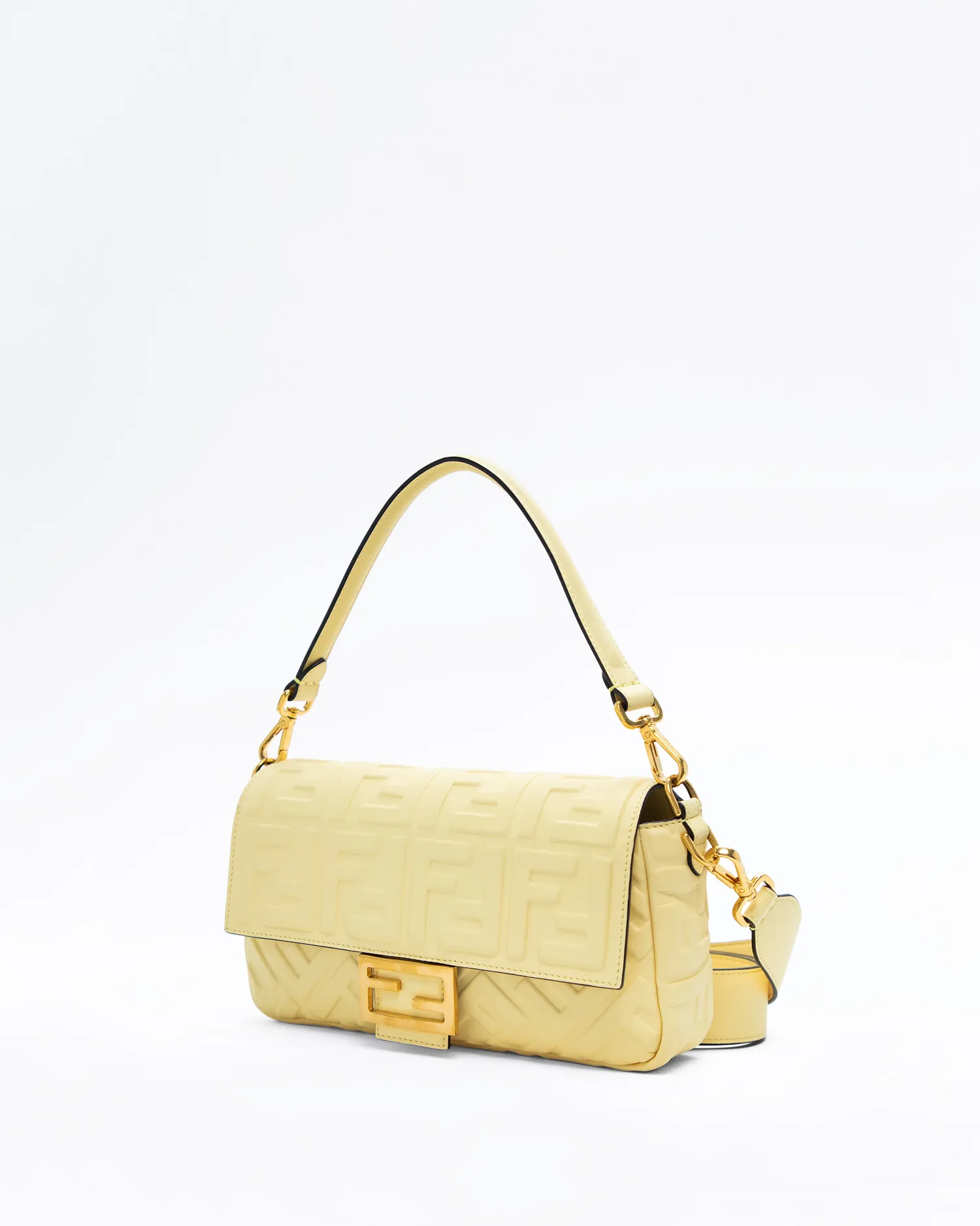 Embossed FF Medium Baguette Bag