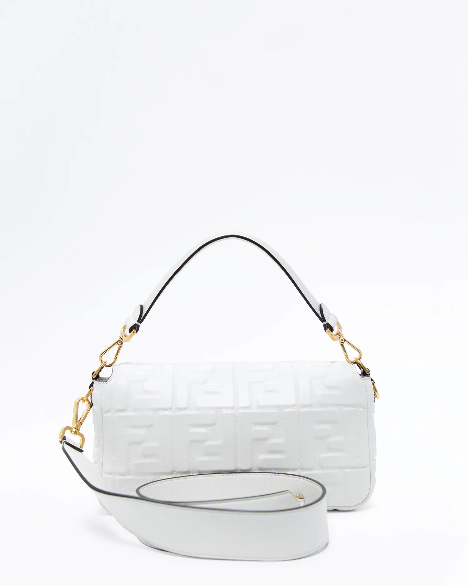 Embossed FF Medium Baguette Bag