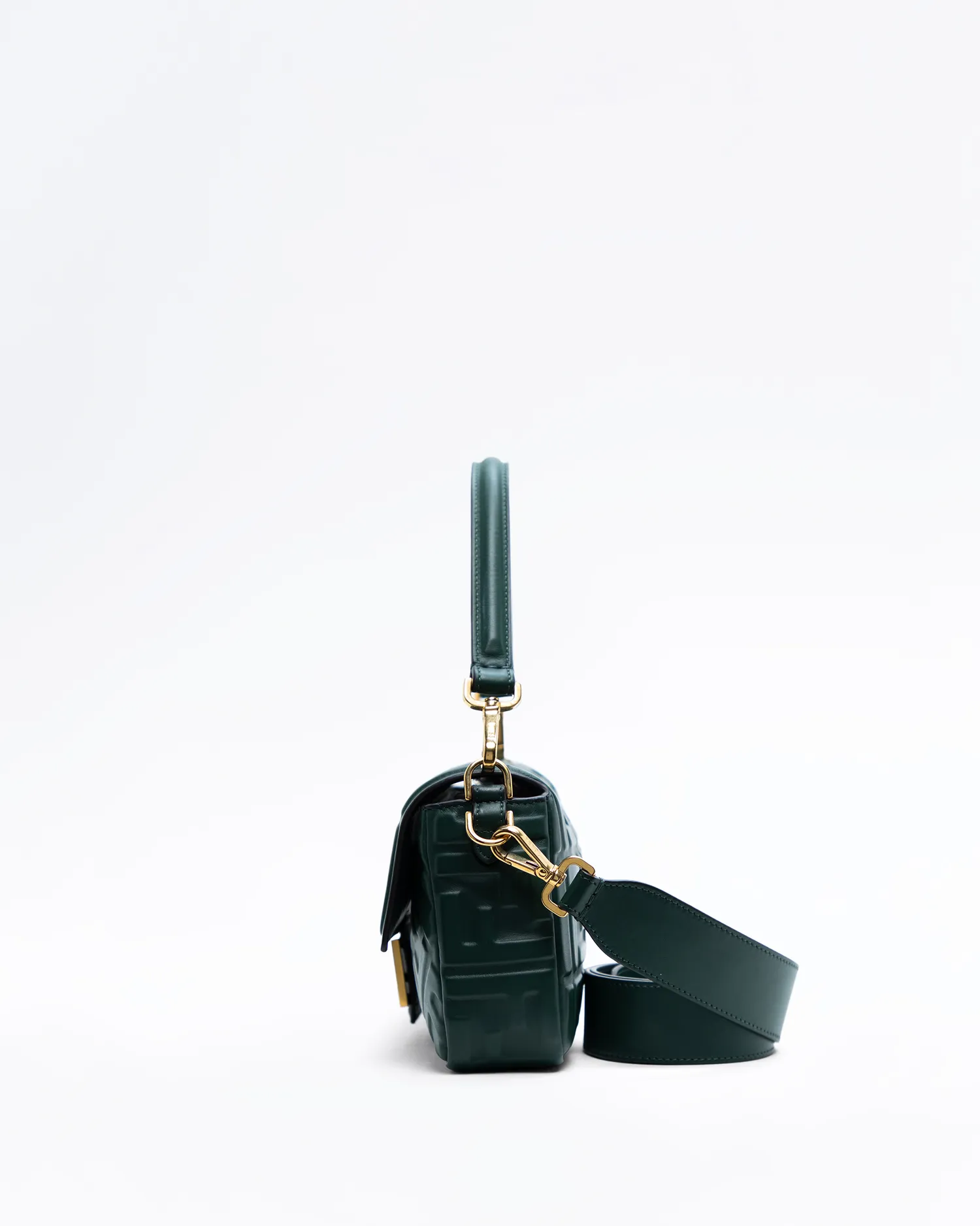 Embossed FF Medium Baguette Bag