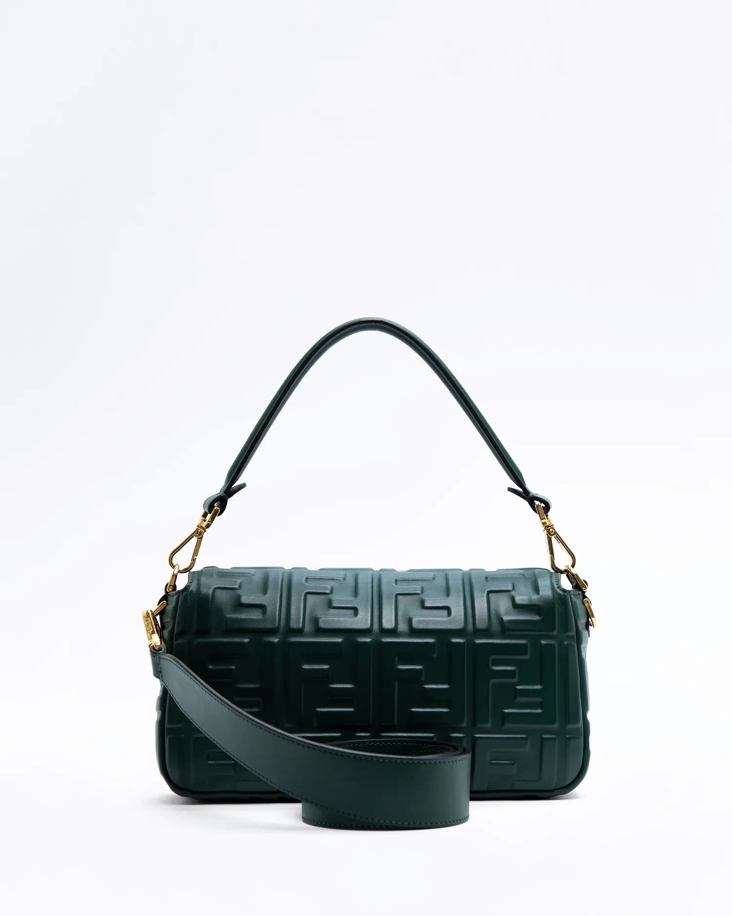 Embossed FF Medium Baguette Bag