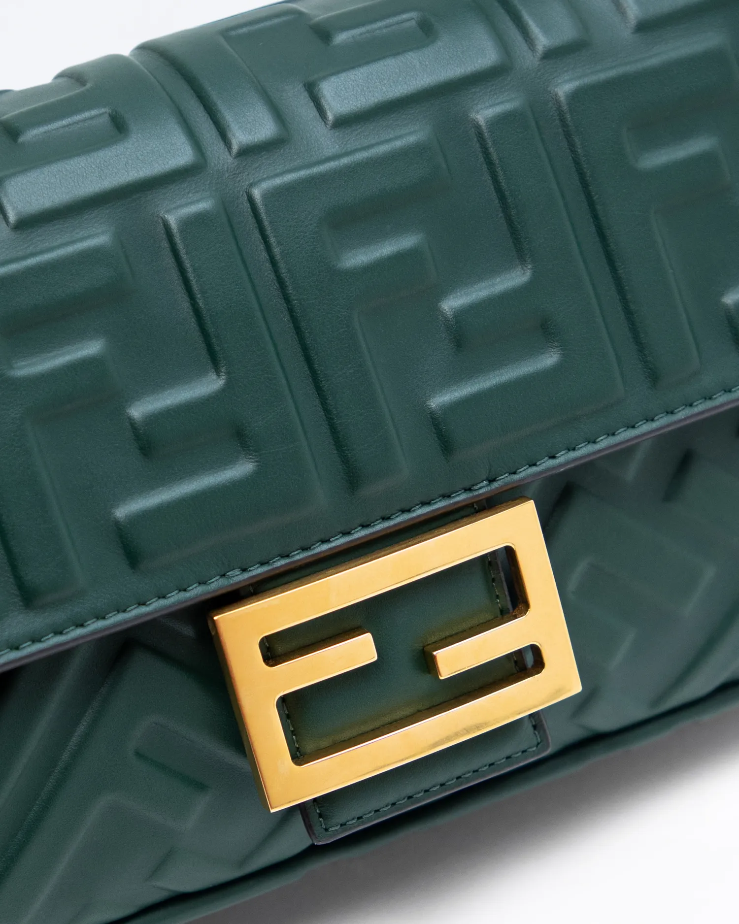 Embossed FF Medium Baguette Bag