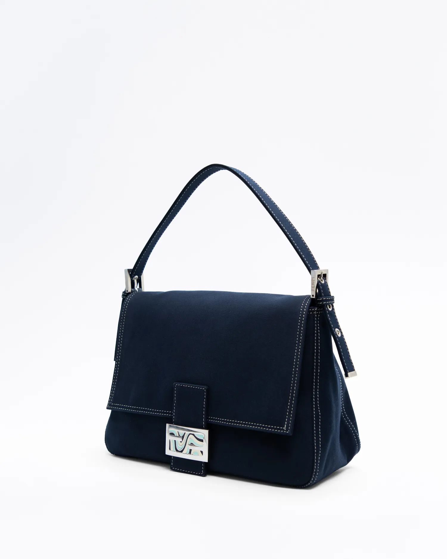 Vintage Canvas Mama Forever Baguette Bag