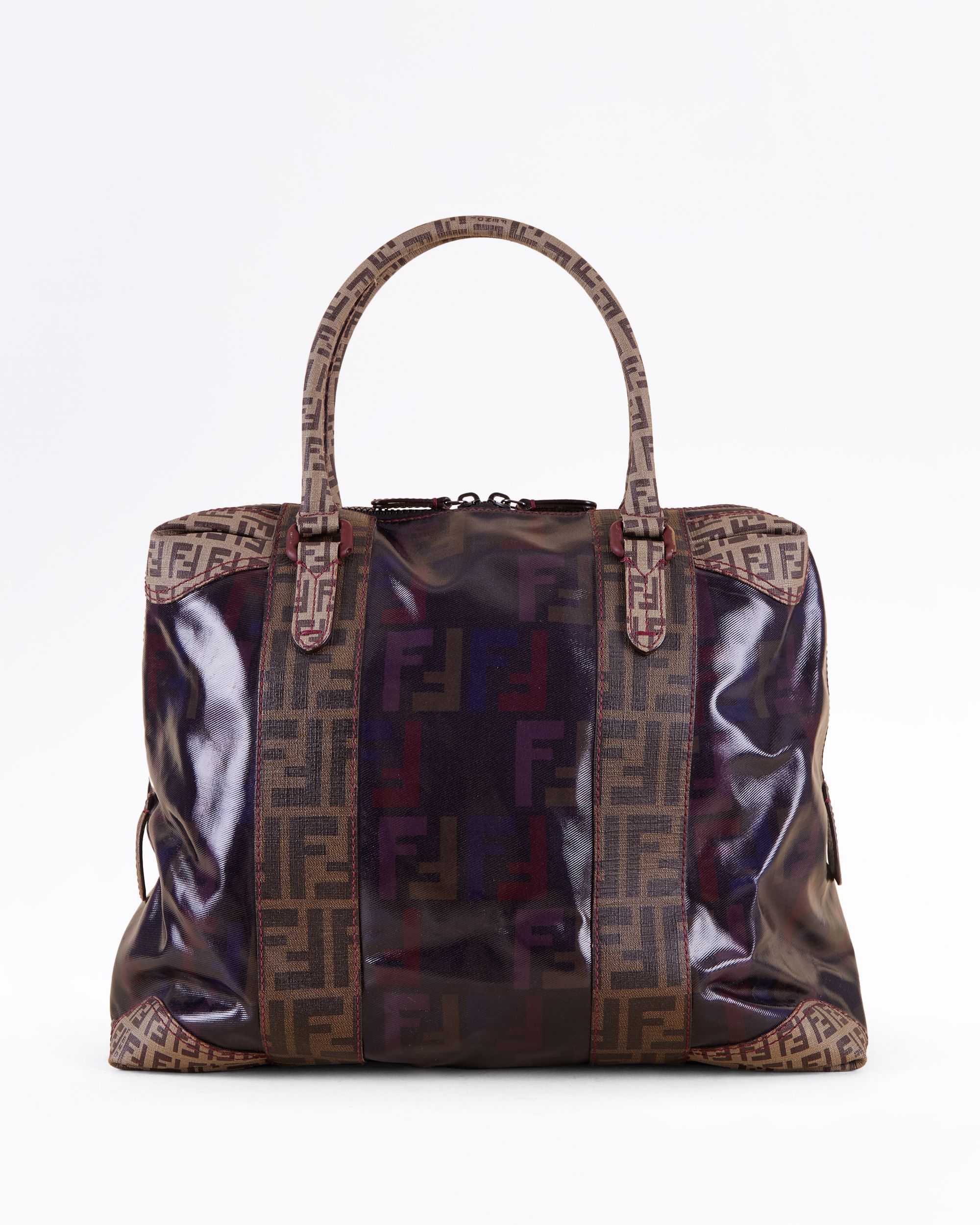Fendi Zucca Mixed Media Tote Bag | Vivrelle
