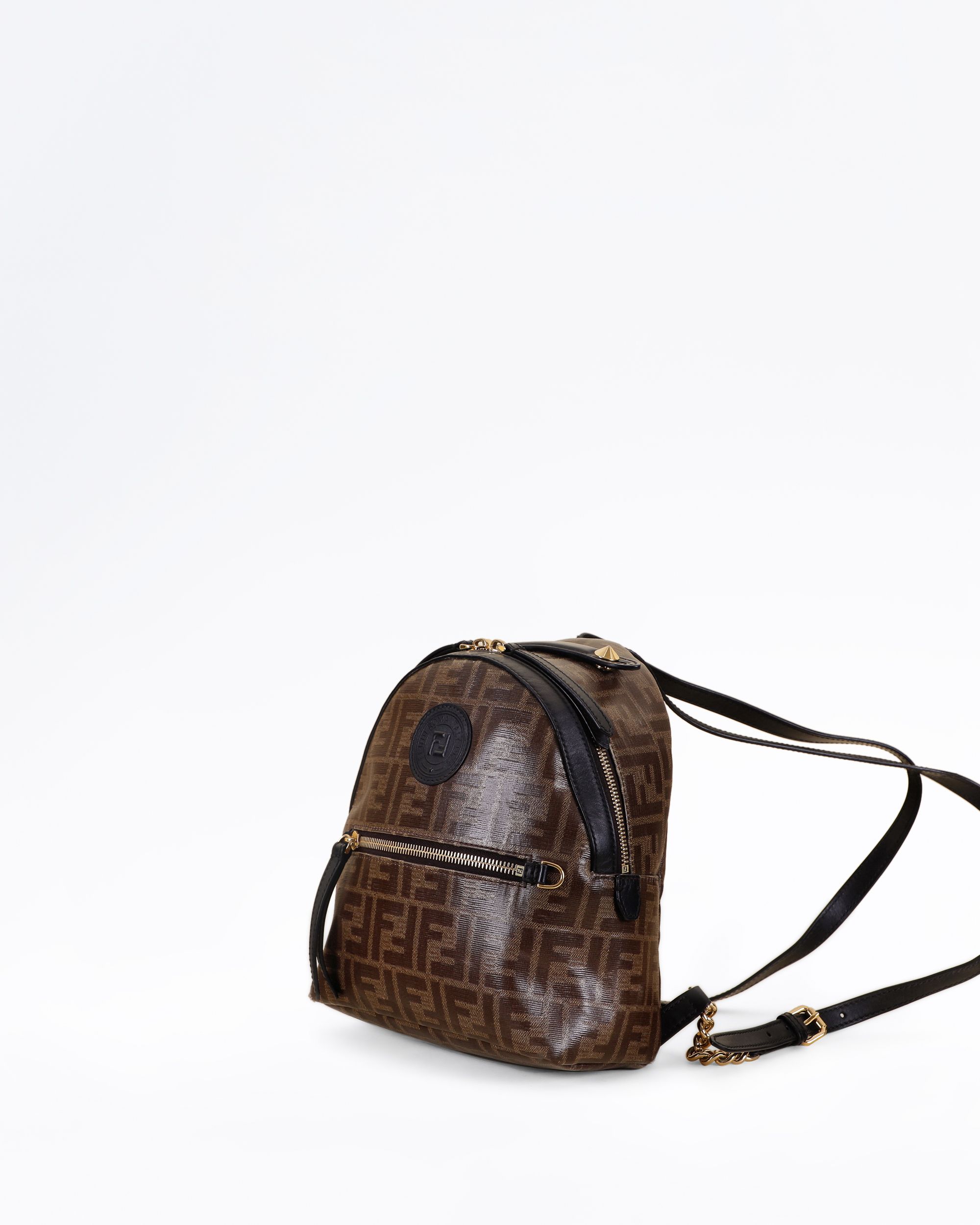 Fendi Canvas Zucca FF Mini Backpack | Vivrelle