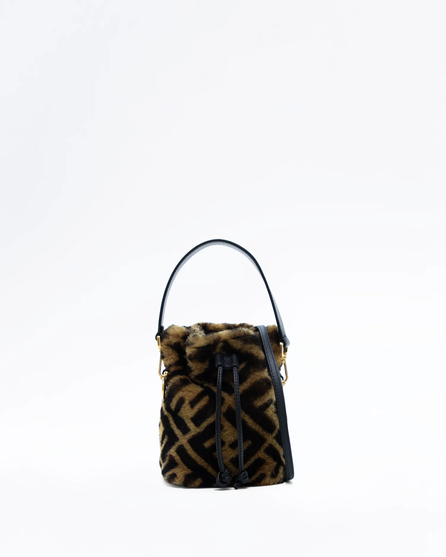 Shearling FF Mini Mon Tresor Bucket Bag