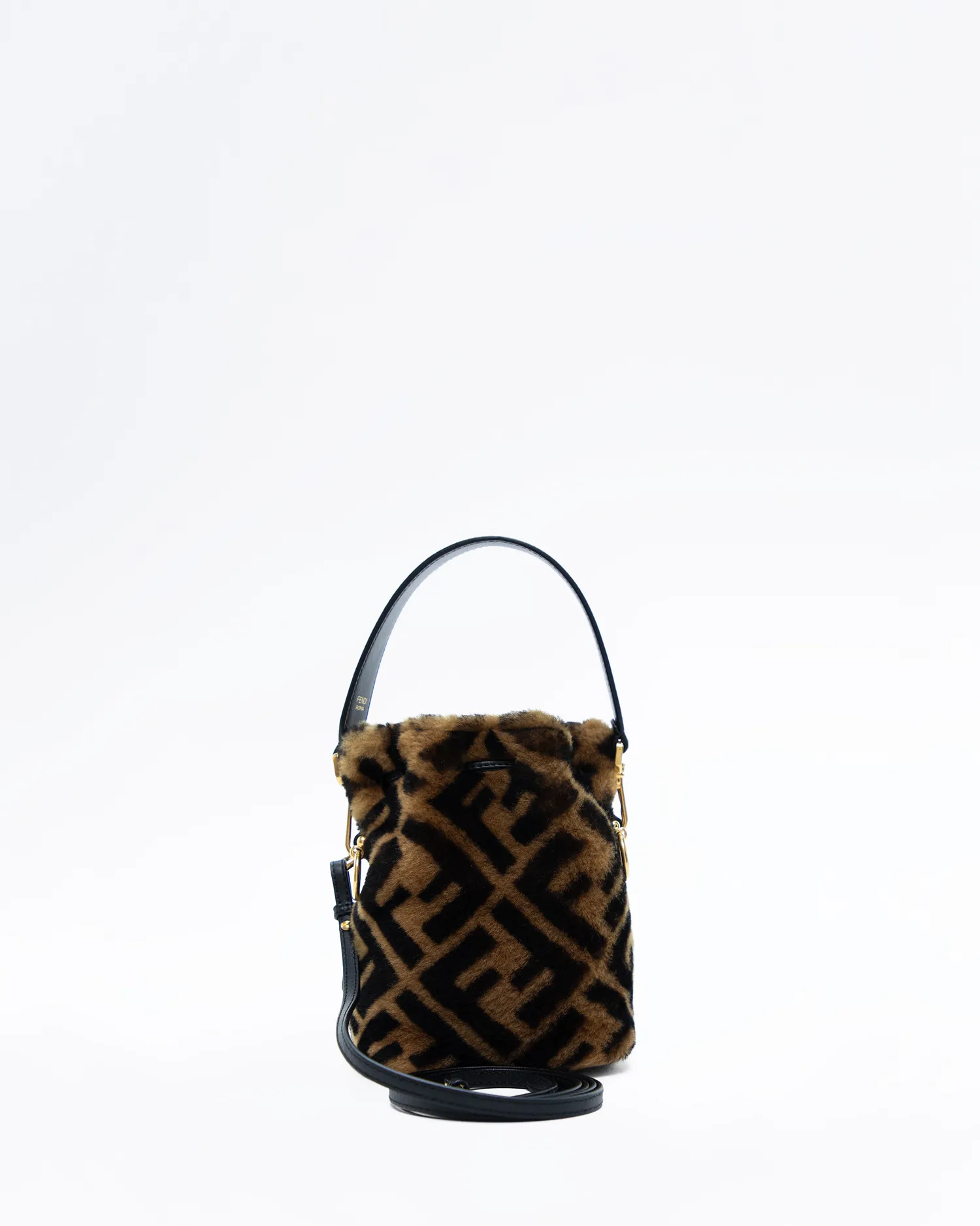 Shearling FF Mini Mon Tresor Bucket Bag