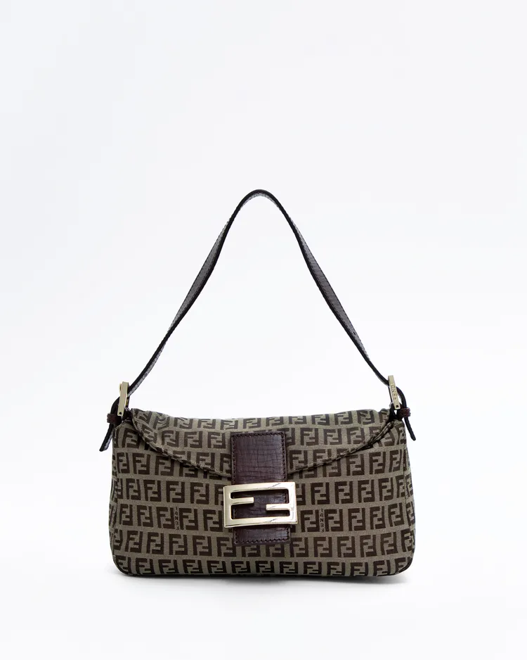 Vintage Zucchino Double Flap Mama Baguette Bag