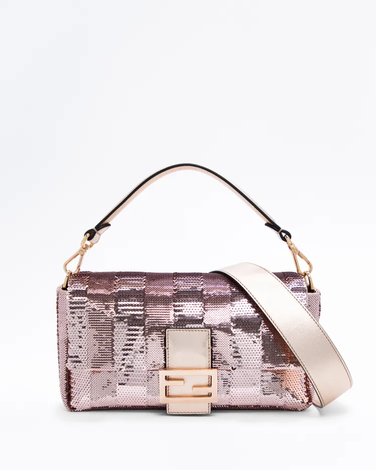 Sequin Medium Baguette Bag