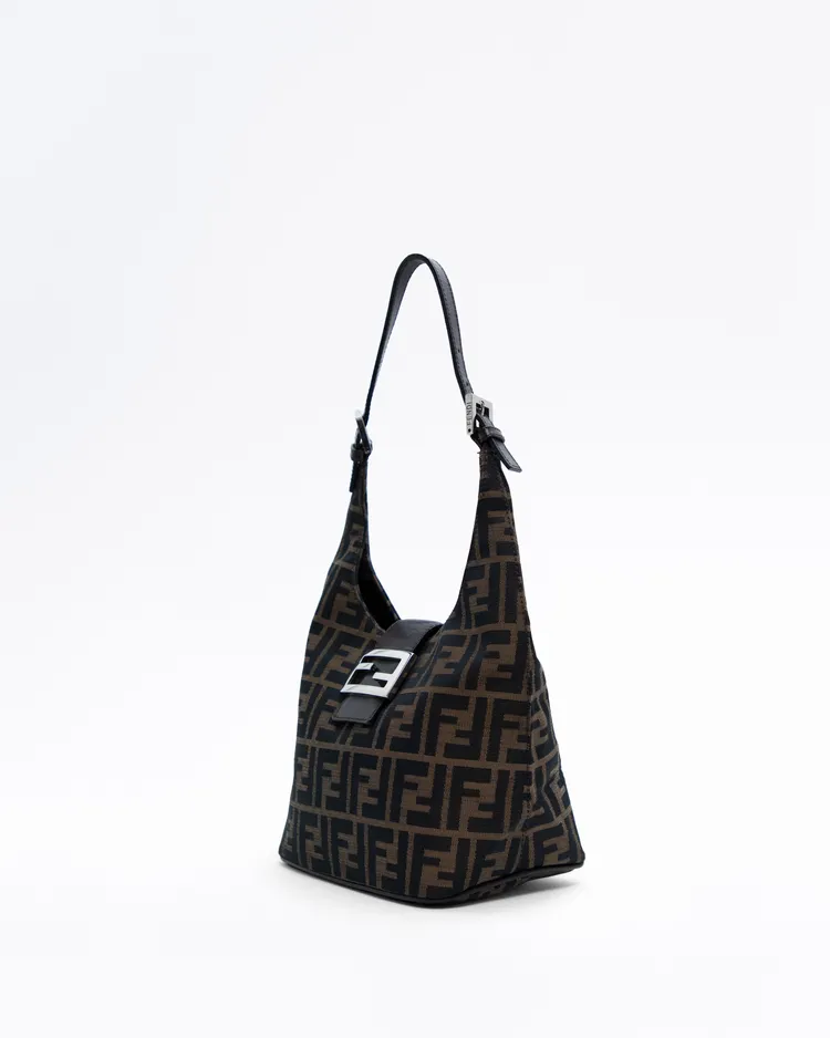 Alternate view angle of Vintage Zucca Flap Shoulder bag