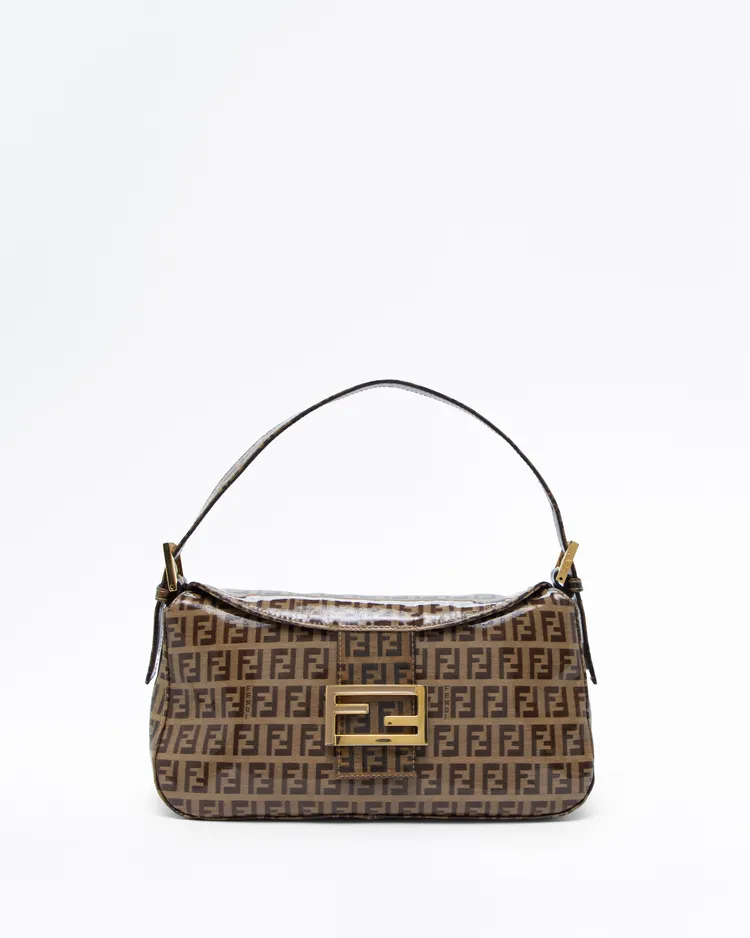 Vinyl Zucchino Double Flap Mama Baguette Bag
