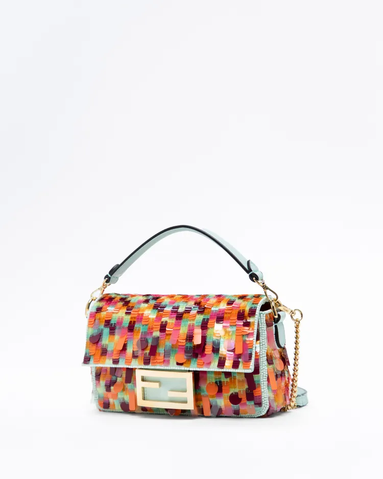 Alternate view angle of Sequin Mini Baguette Chain Bag