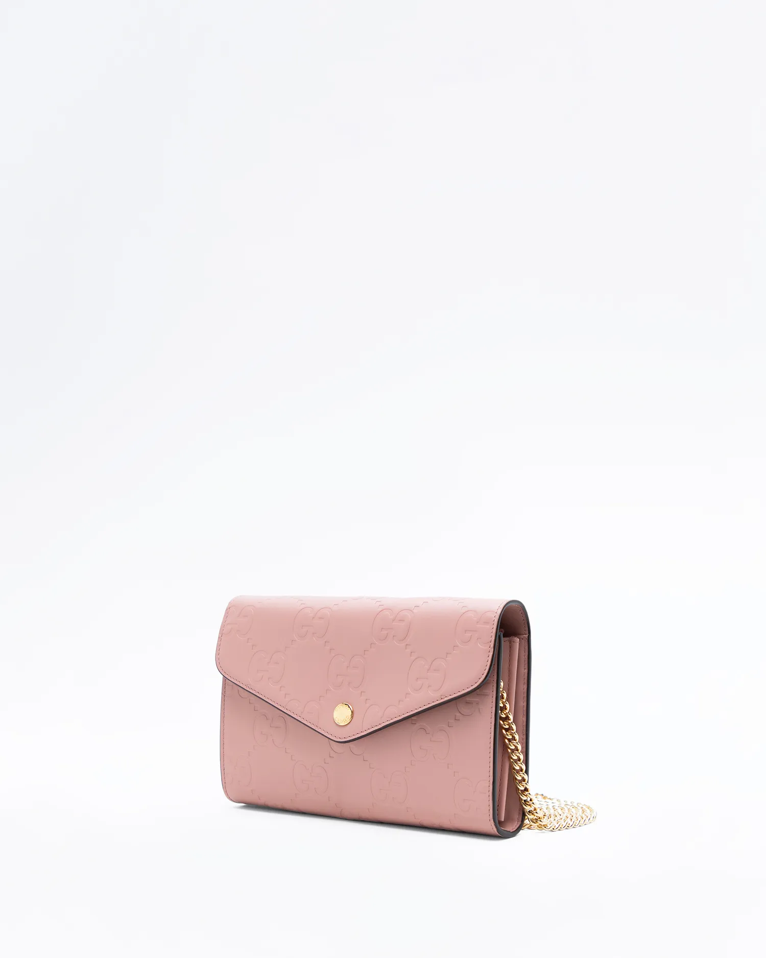 GG Embossed Wallet on a Chain
