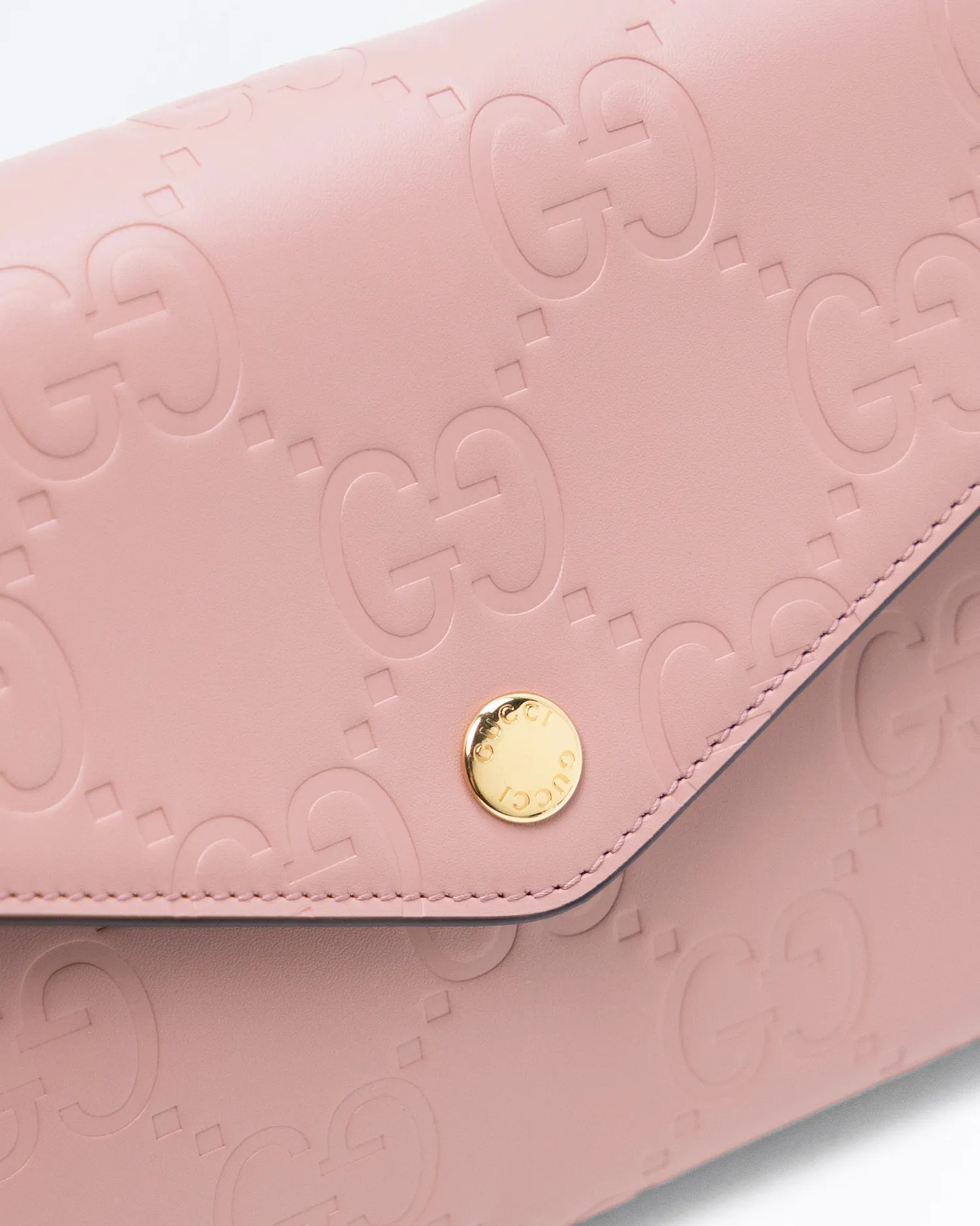 GG Embossed Wallet on a Chain