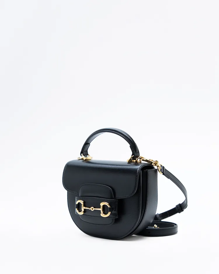 Alternate view angle of Horsebit 1955 Top Handle Mini Rounded Bag