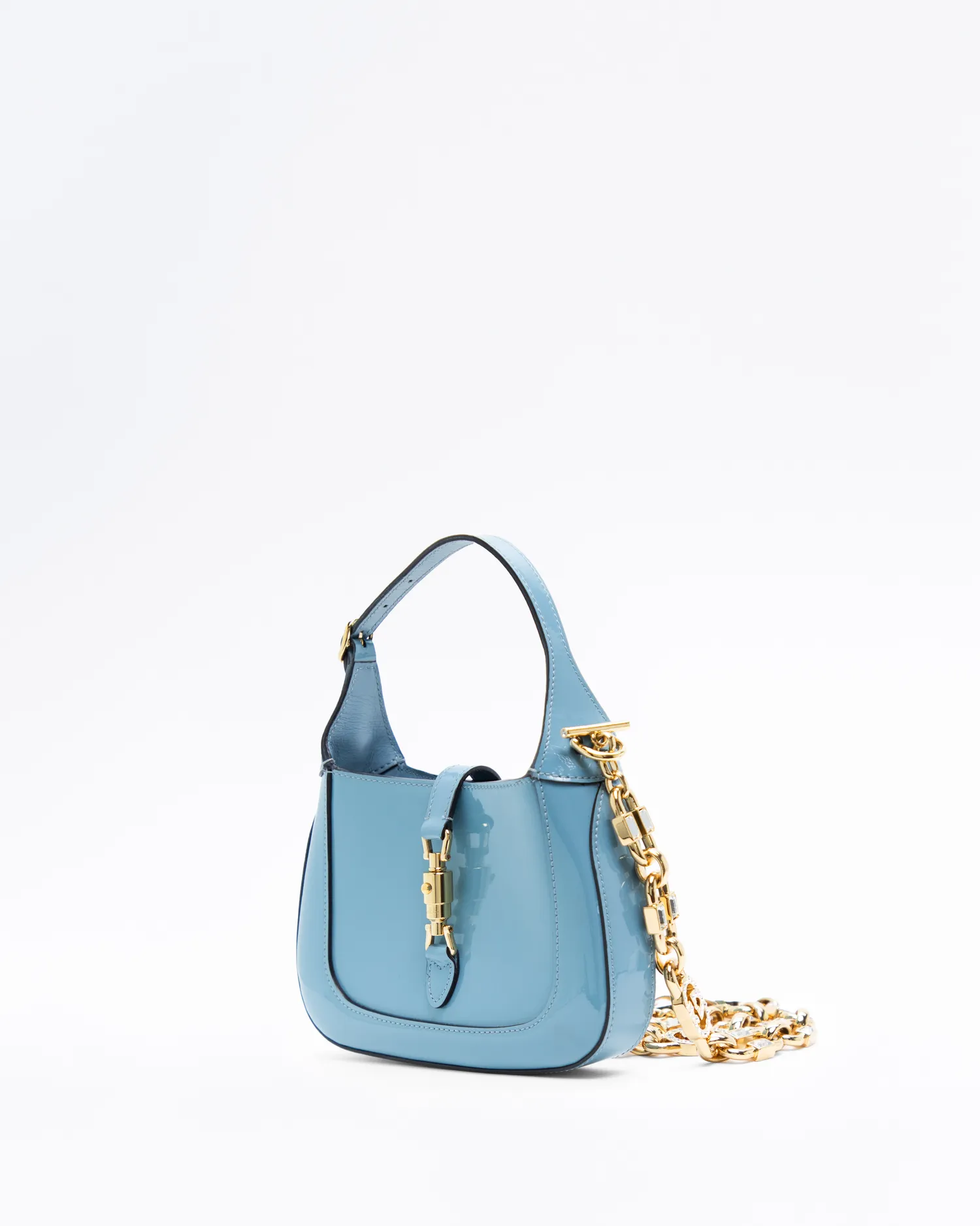 Patent Crystal Chain Jackie 1961 Mini Hobo Bag