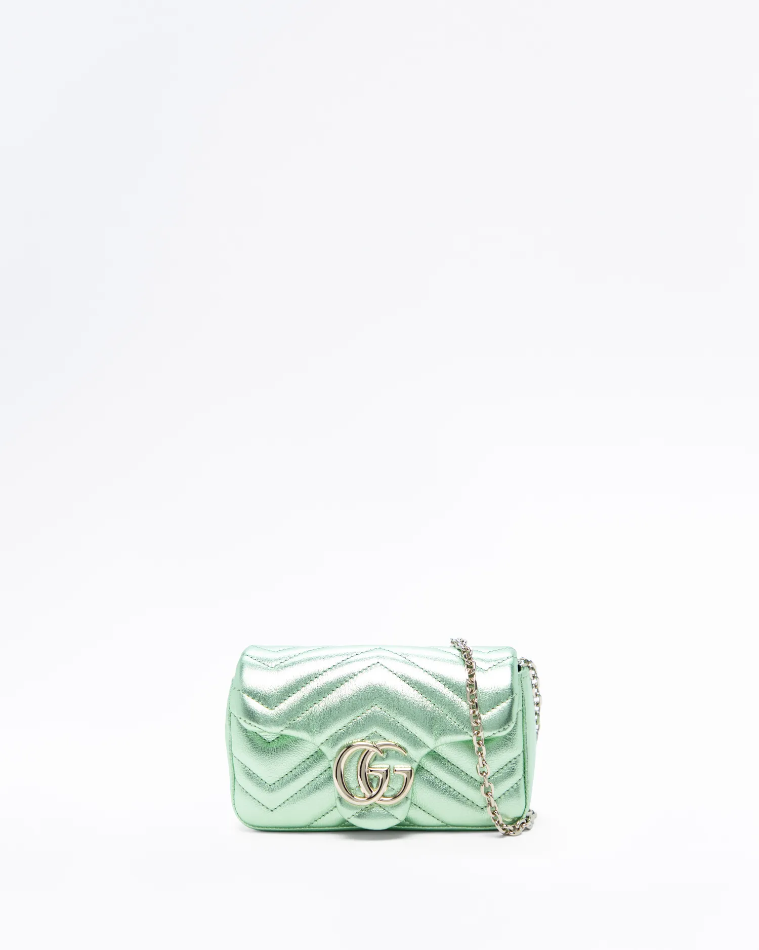 Metallic GG Marmont Mini Bag