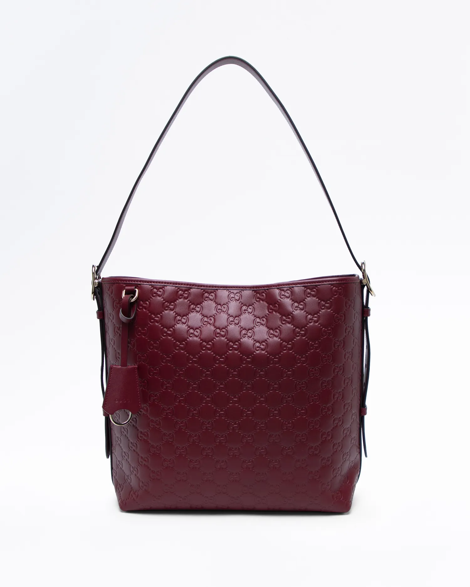 GG Emblem Embossed Medium Shoulder Bag