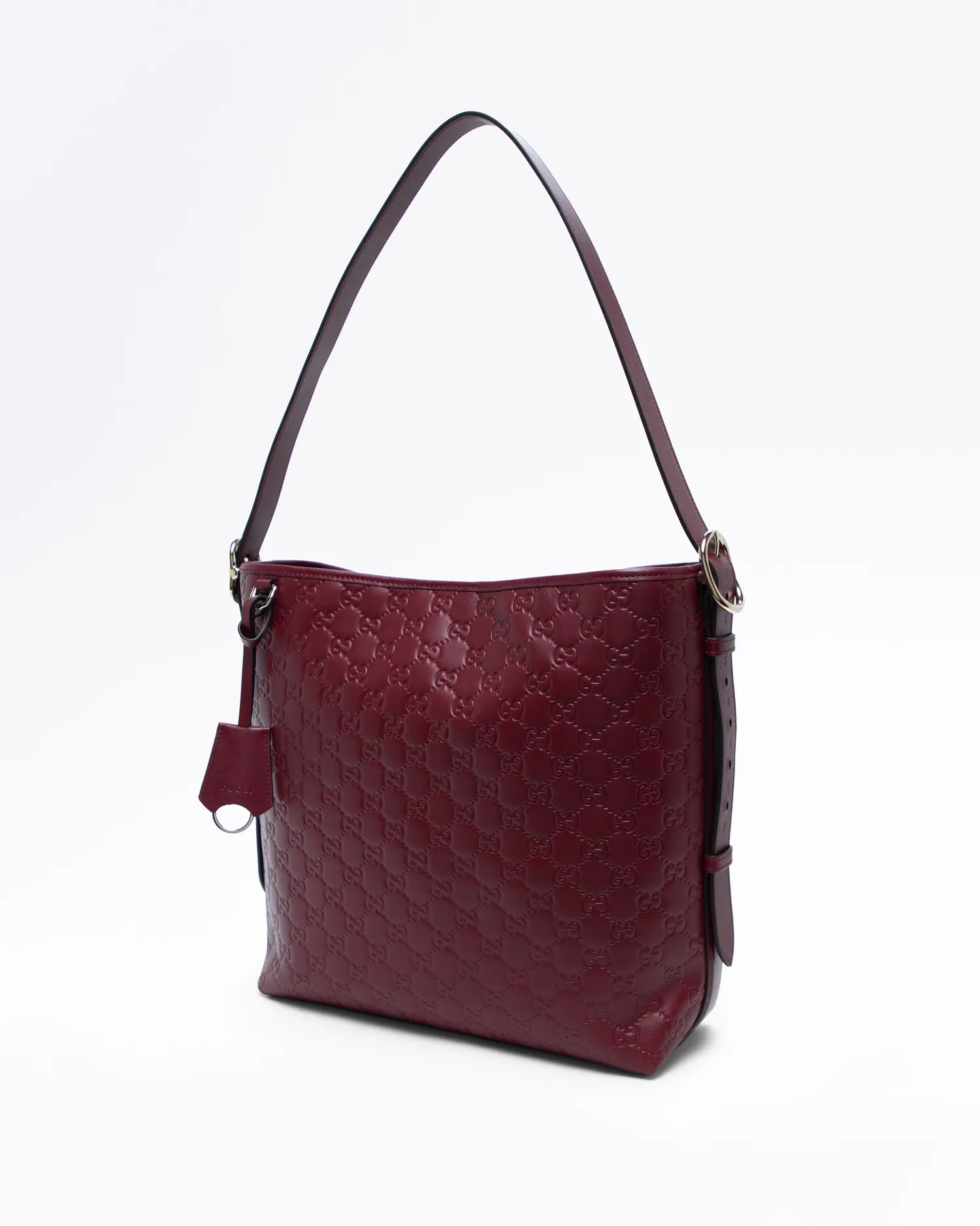 GG Emblem Embossed Medium Shoulder Bag