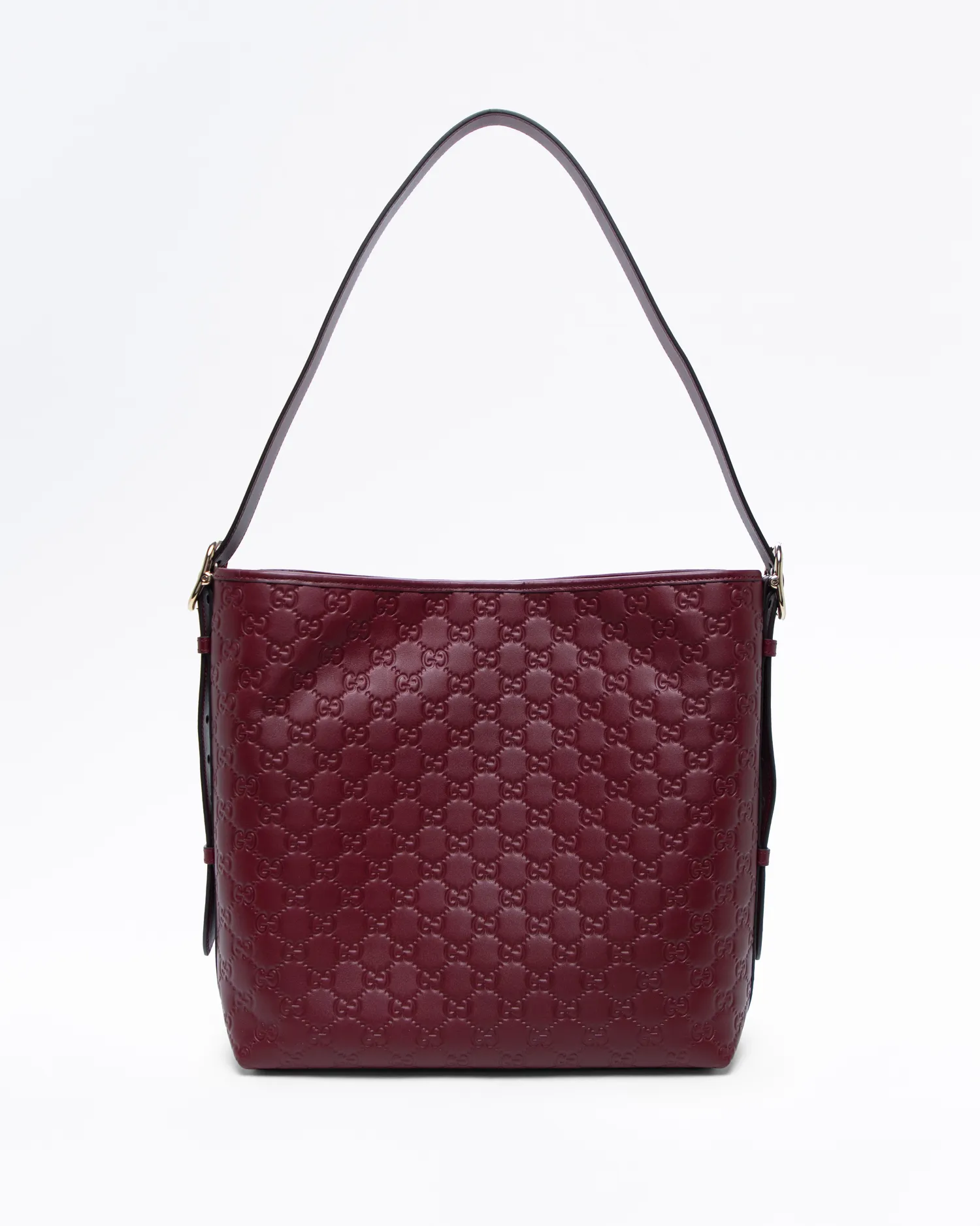 GG Emblem Embossed Medium Shoulder Bag