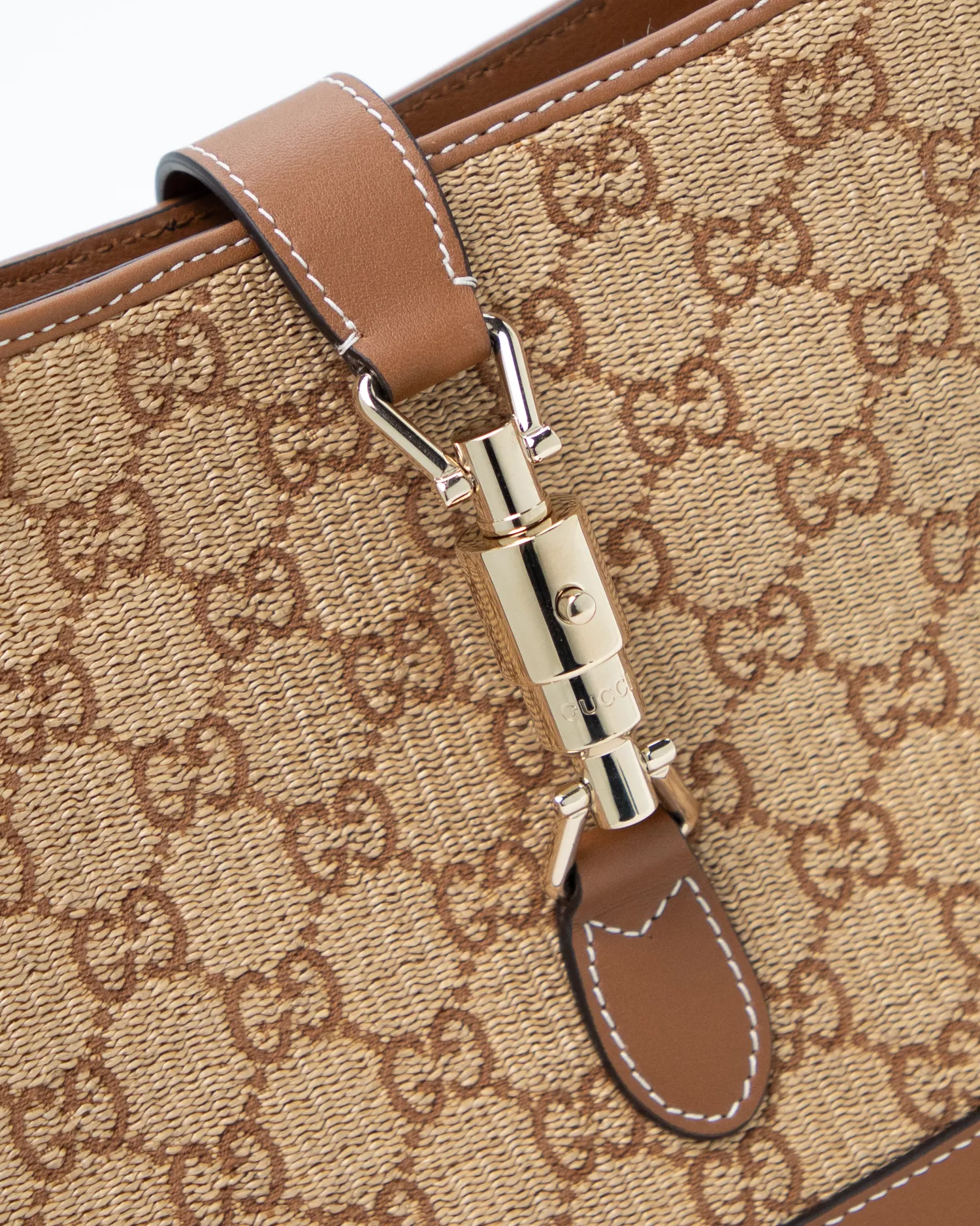 Raffia GG Jackie 1961 Shoulder Bag
