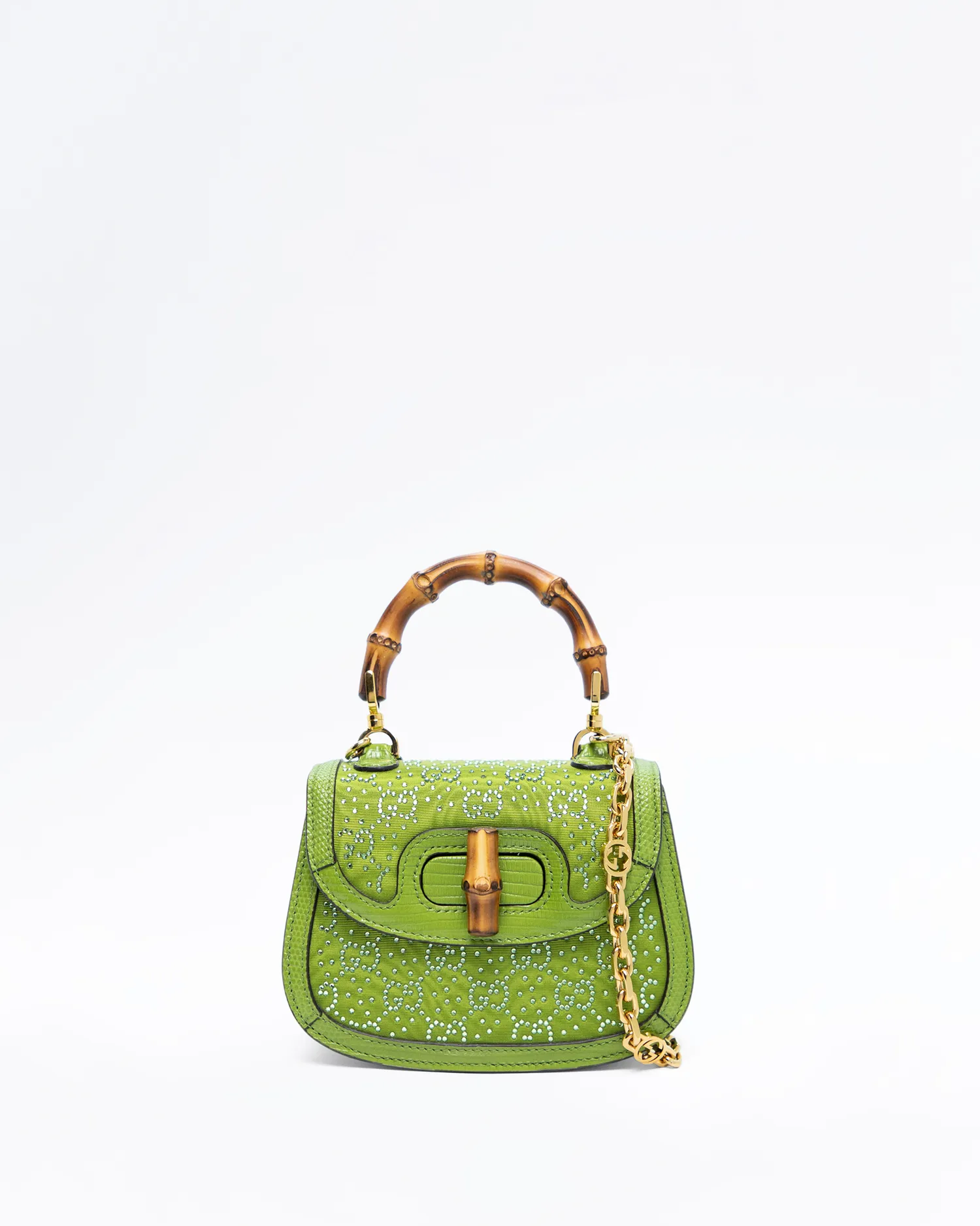 Crystal GG Bamboo 1947 Mini Bag