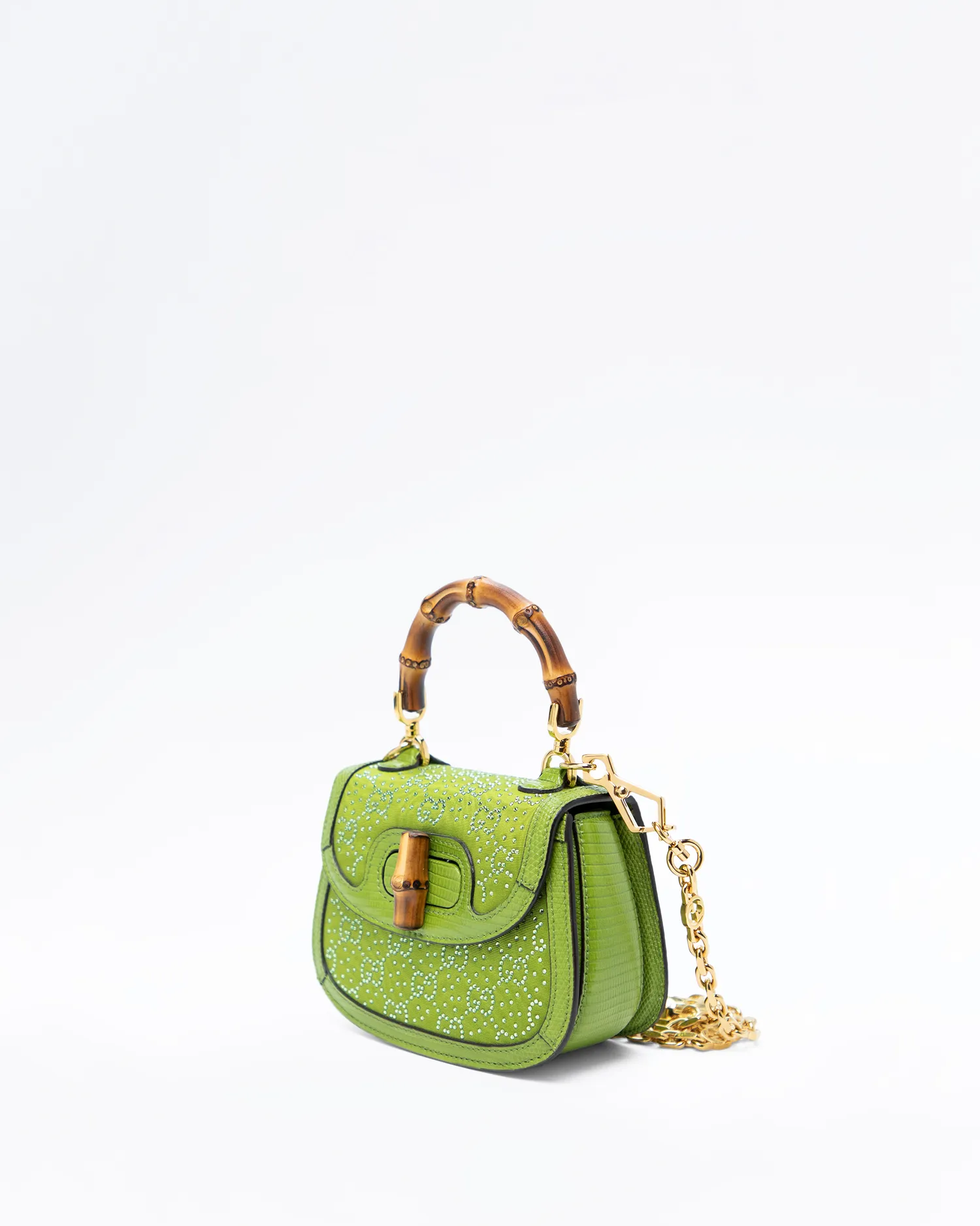 Crystal GG Bamboo 1947 Mini Bag