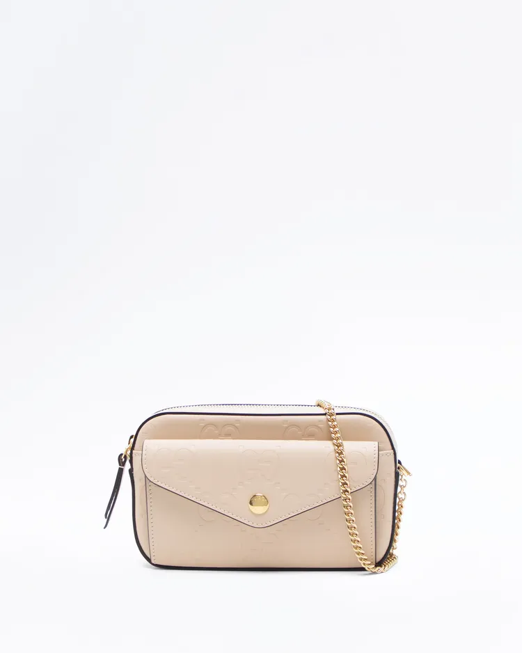 GG Embossed Envelope Chain Wallet