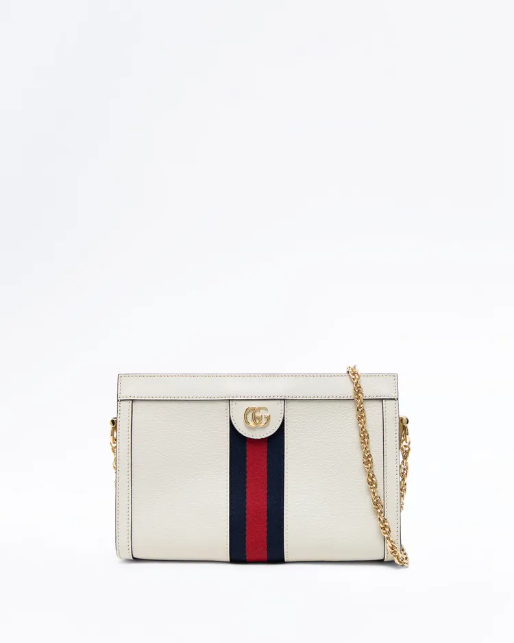 Ophidia Leather Medium Shoulder Bag