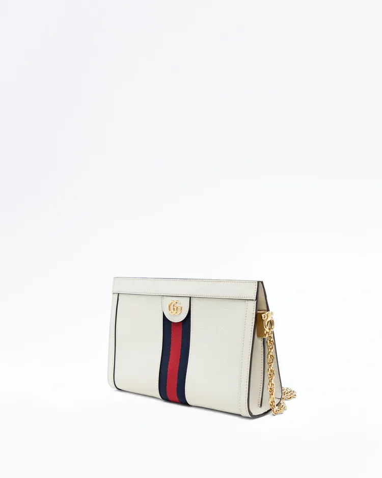 Alternate view angle of Ophidia Leather Medium Shoulder Bag