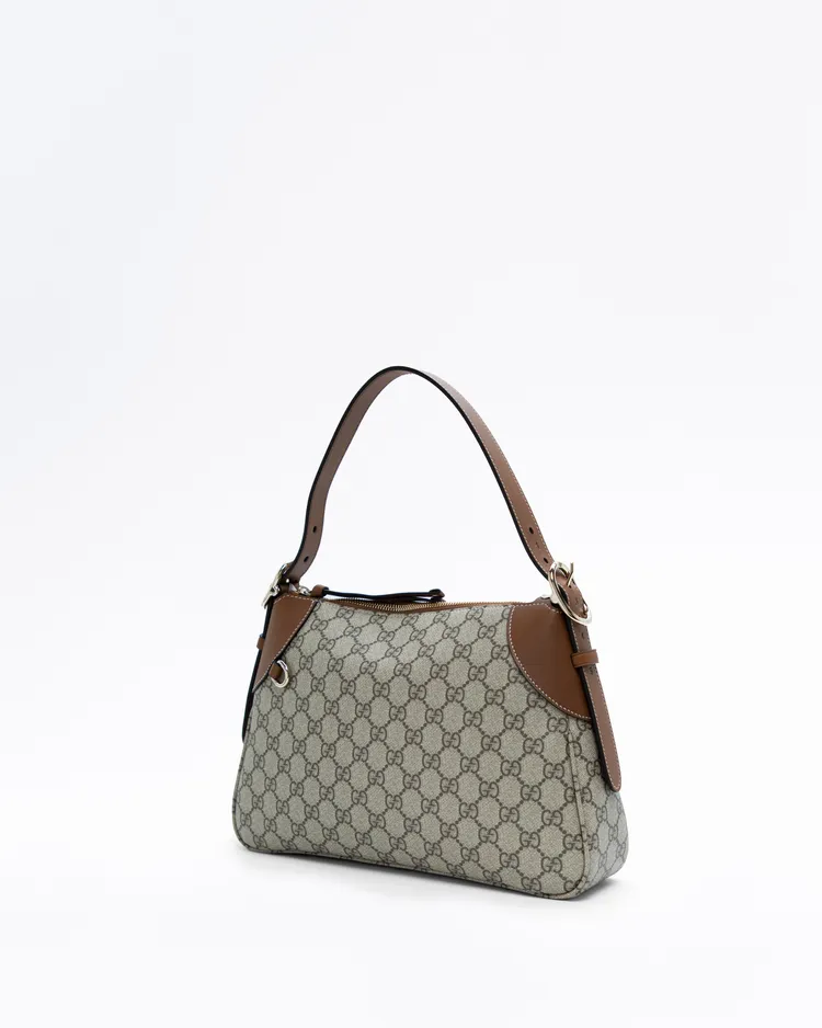 Alternate view angle of GG Supreme Emblem Medium Shoulder Bag
