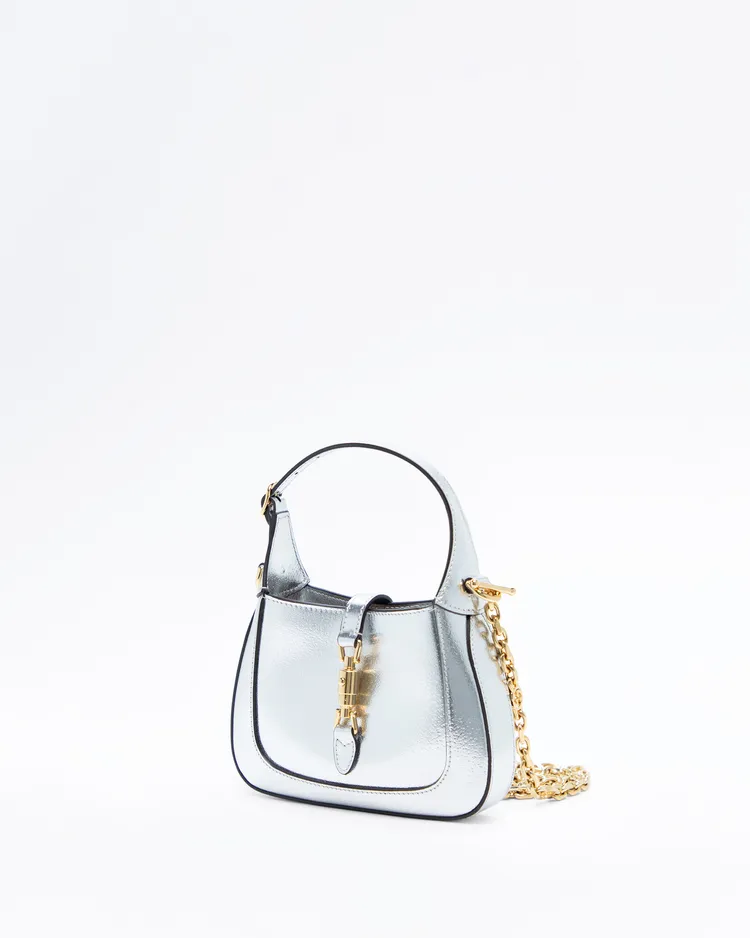 Alternate view angle of Metallic Jackie 1961 Mini Hobo Bag