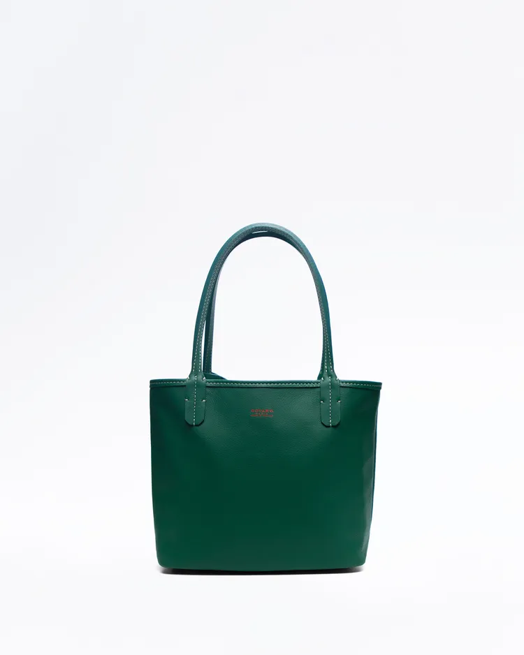 Alternate view angle of Hulot Dans Le Train Anjou Reversible Mini Tote Bag