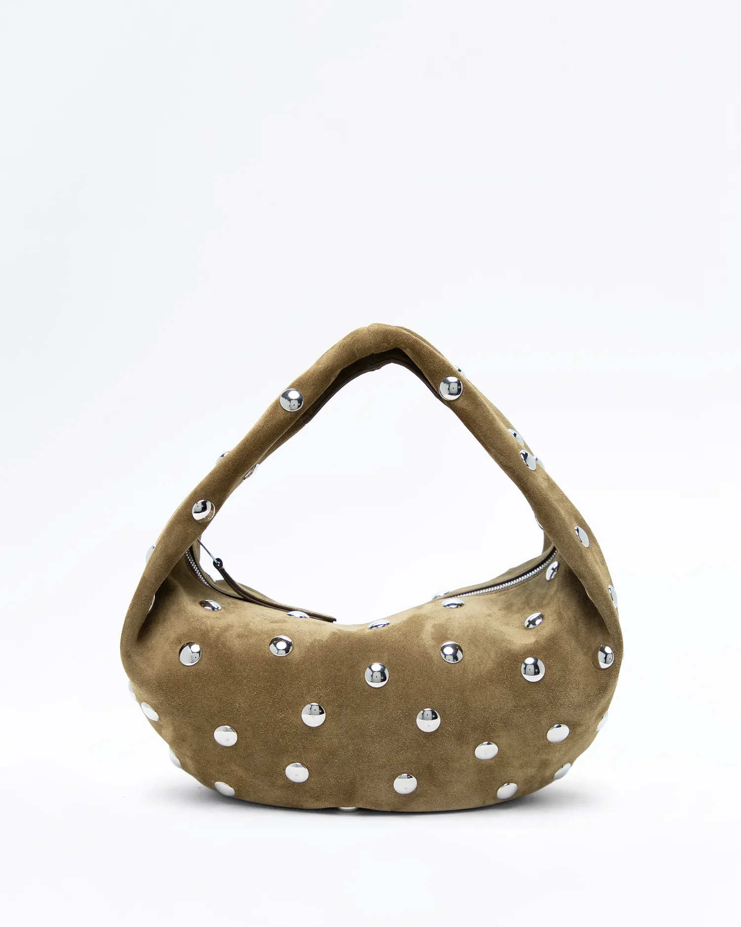 Suede Studded Medium Olivia Hobo Bag
