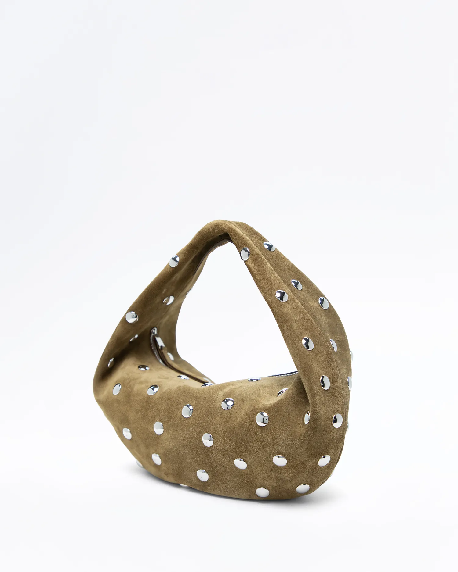 Suede Studded Medium Olivia Hobo Bag