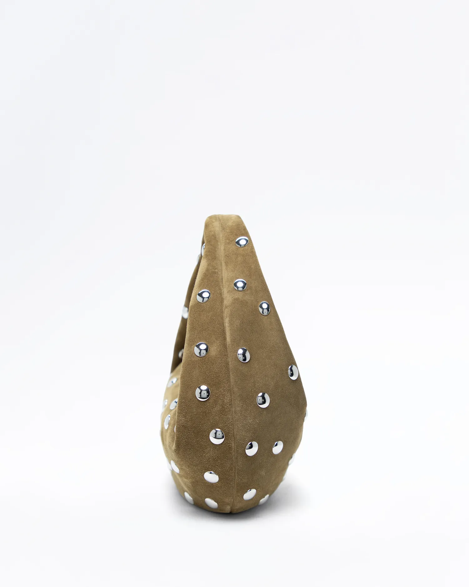 Suede Studded Medium Olivia Hobo Bag