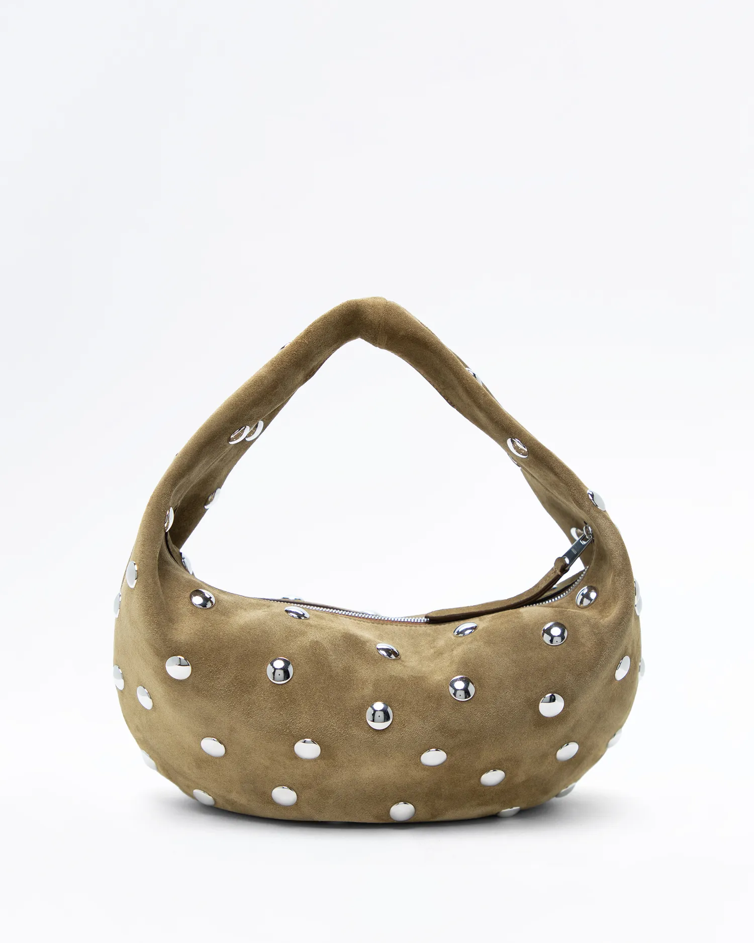 Suede Studded Medium Olivia Hobo Bag