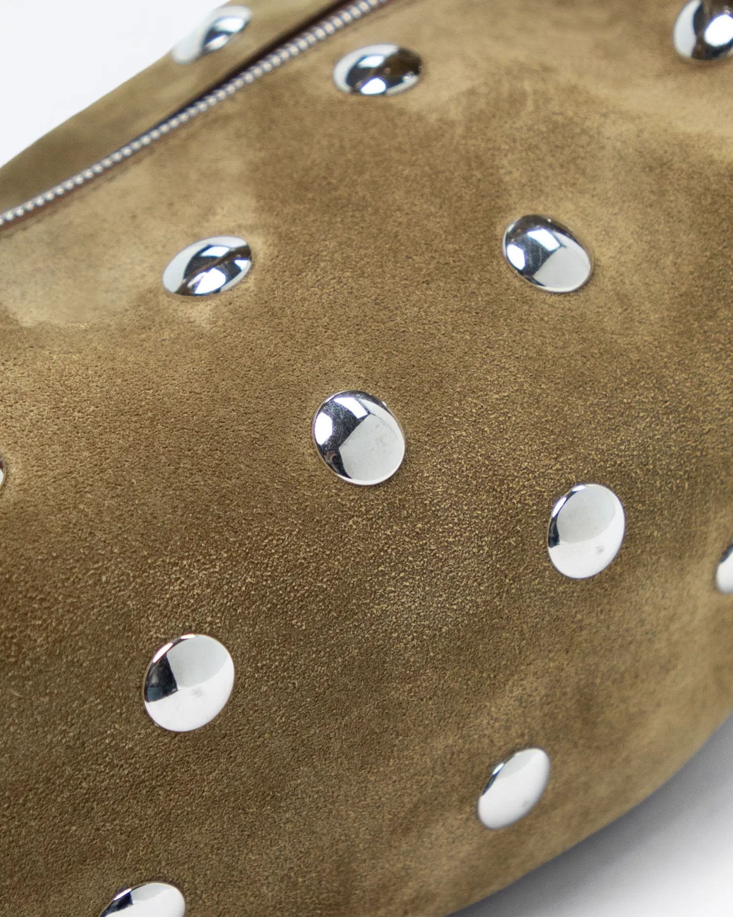 Suede Studded Medium Olivia Hobo Bag