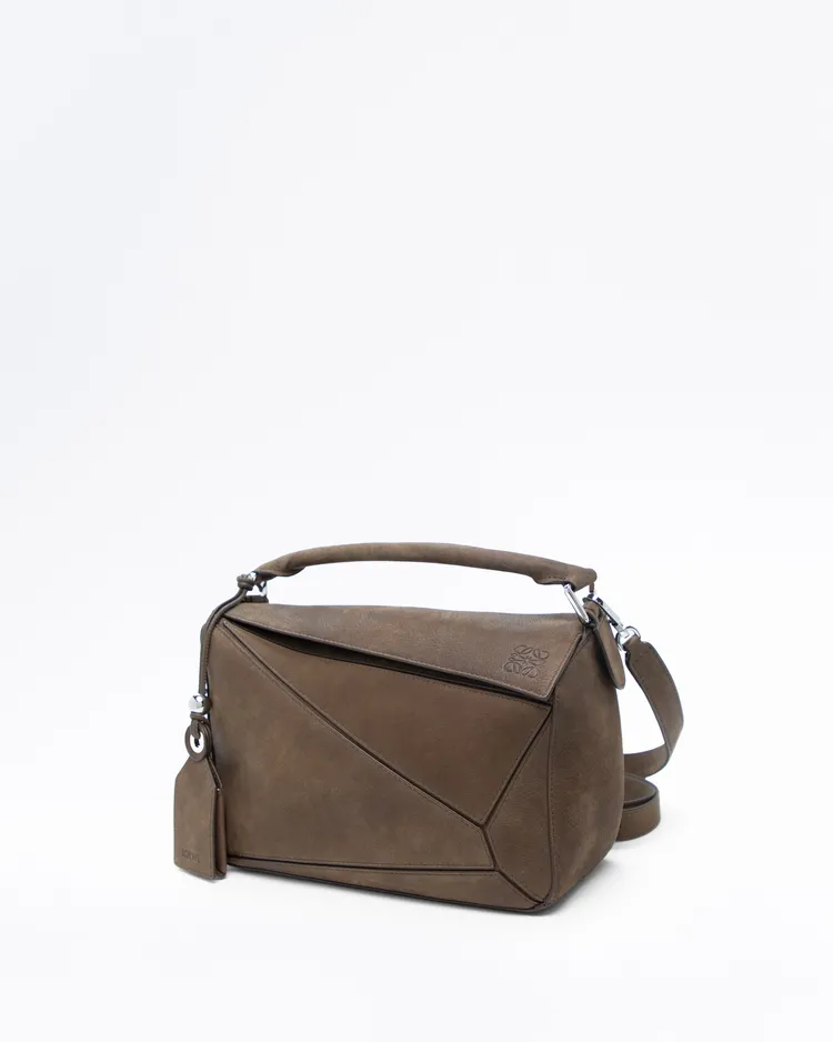 Alternate view angle of Nubuck Small Puzzle Bag