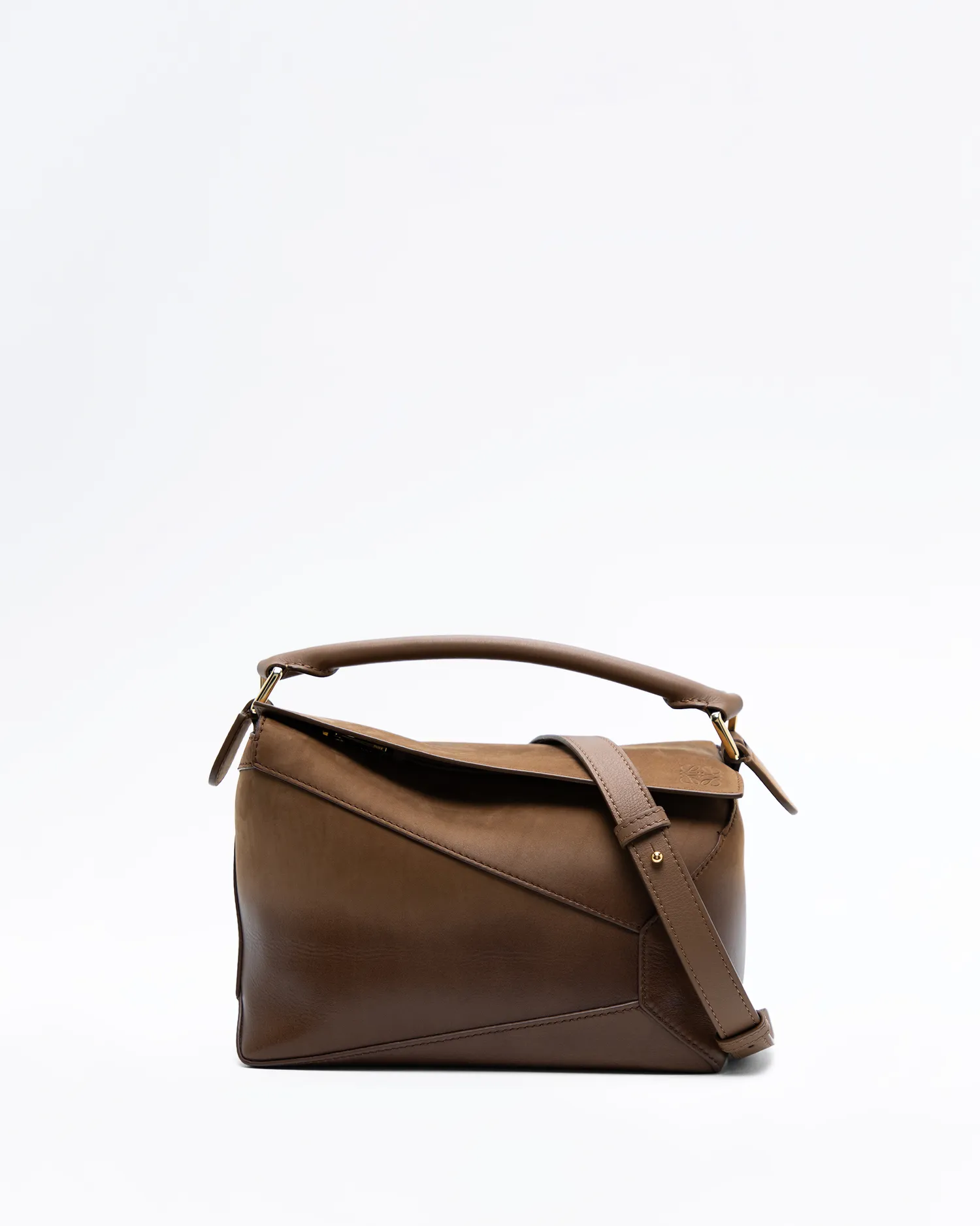 Patent Nubuck Small Puzzle Edge Bag