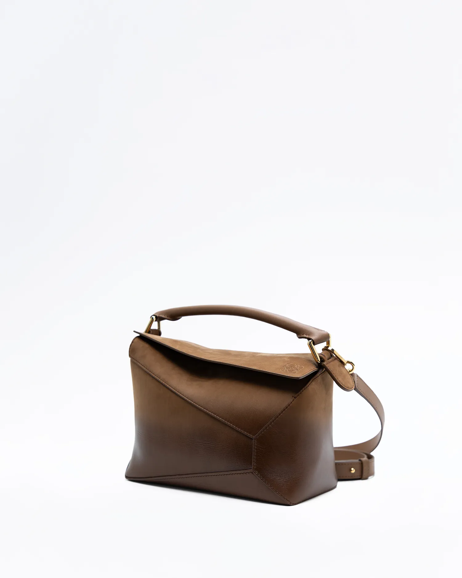 Patent Nubuck Small Puzzle Edge Bag