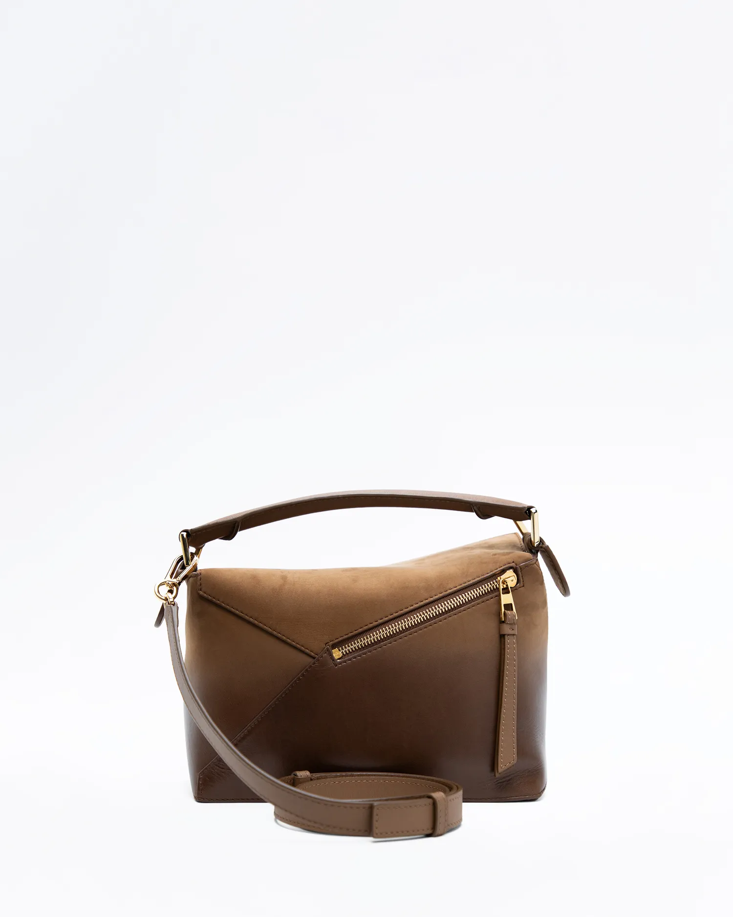 Patent Nubuck Small Puzzle Edge Bag