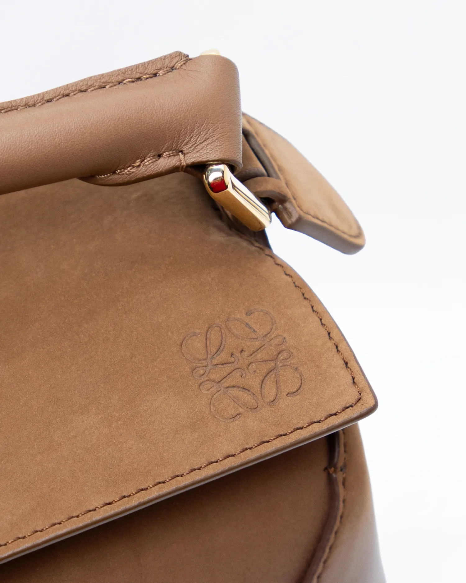 Patent Nubuck Small Puzzle Edge Bag