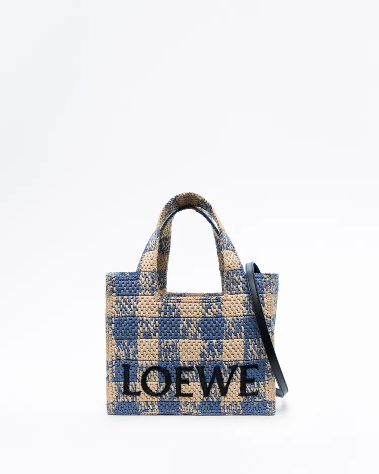 X Paula's Ibiza Raffia Small Loewe Font Tote