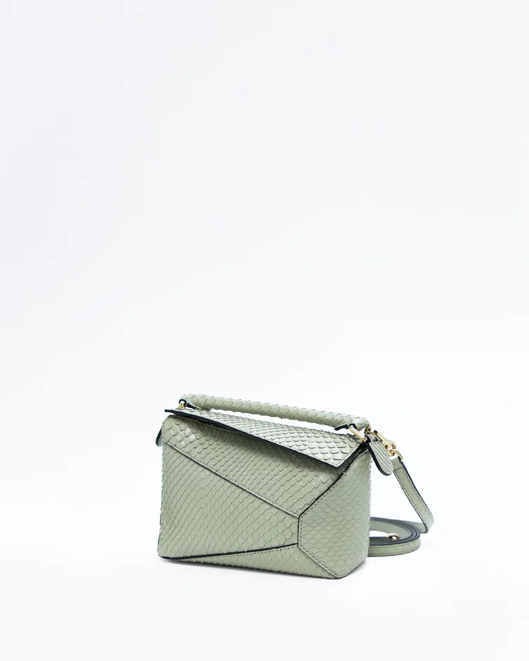 Alternate view angle of Python Mini Puzzle Edge Bag